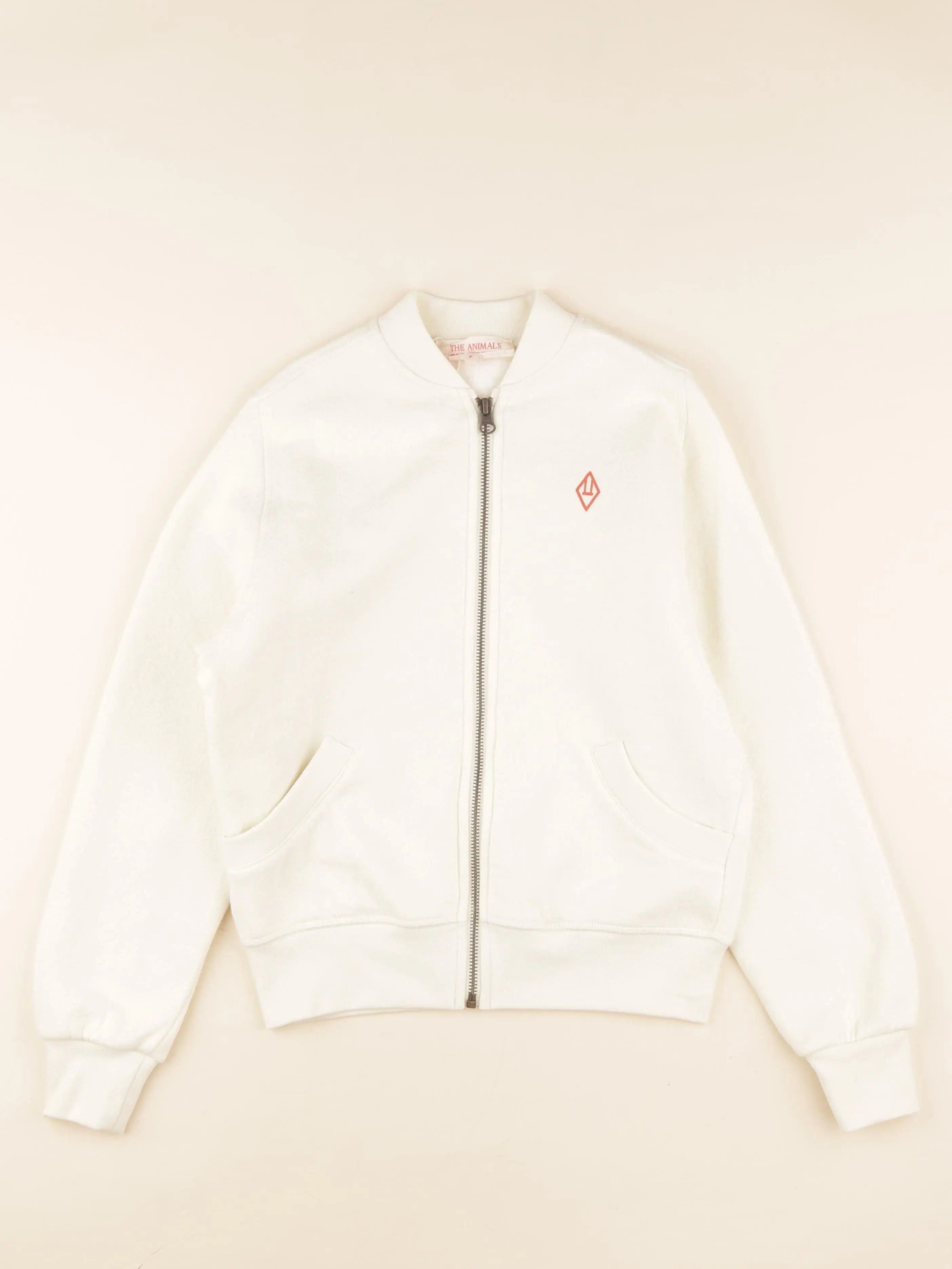 Sweat imprimé au dos beige
