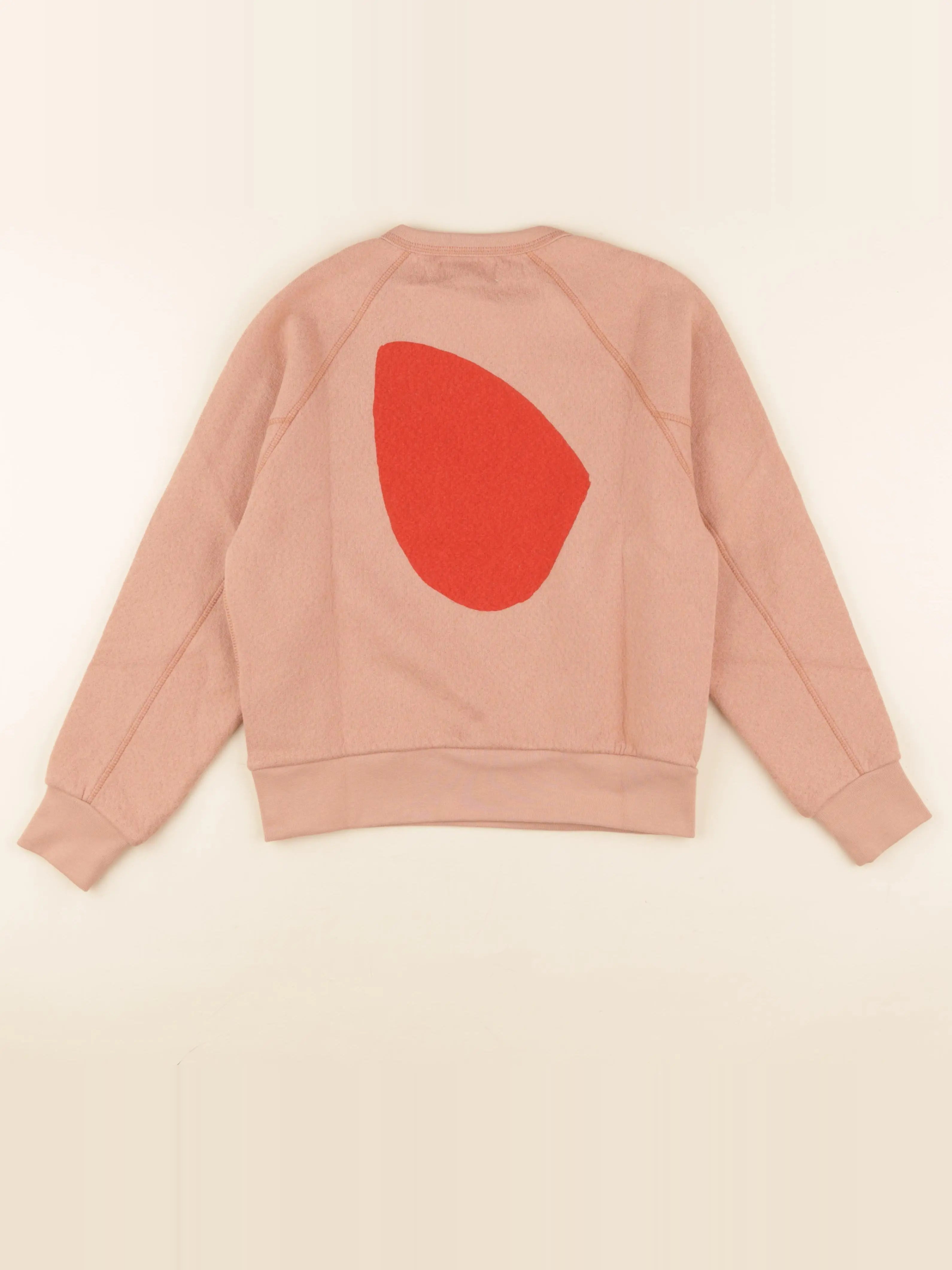 Sweat imprimé au dos rose