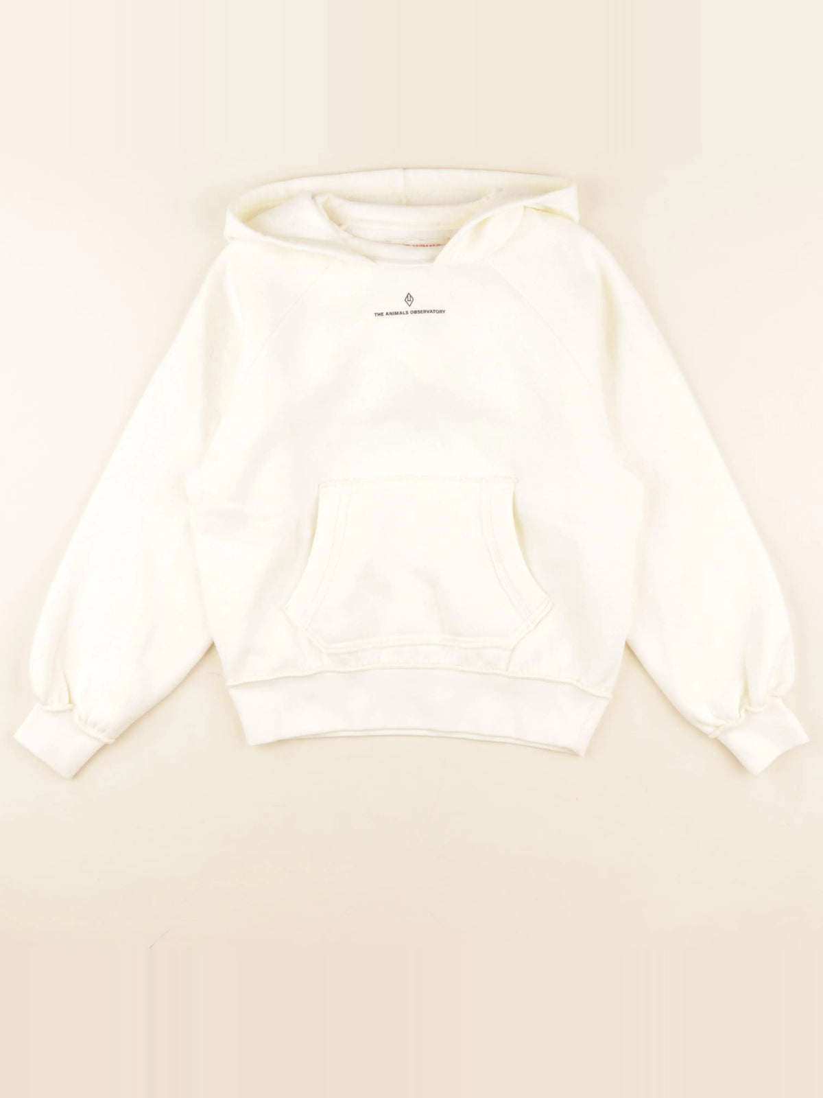 Sweat imprimé au dos beige
