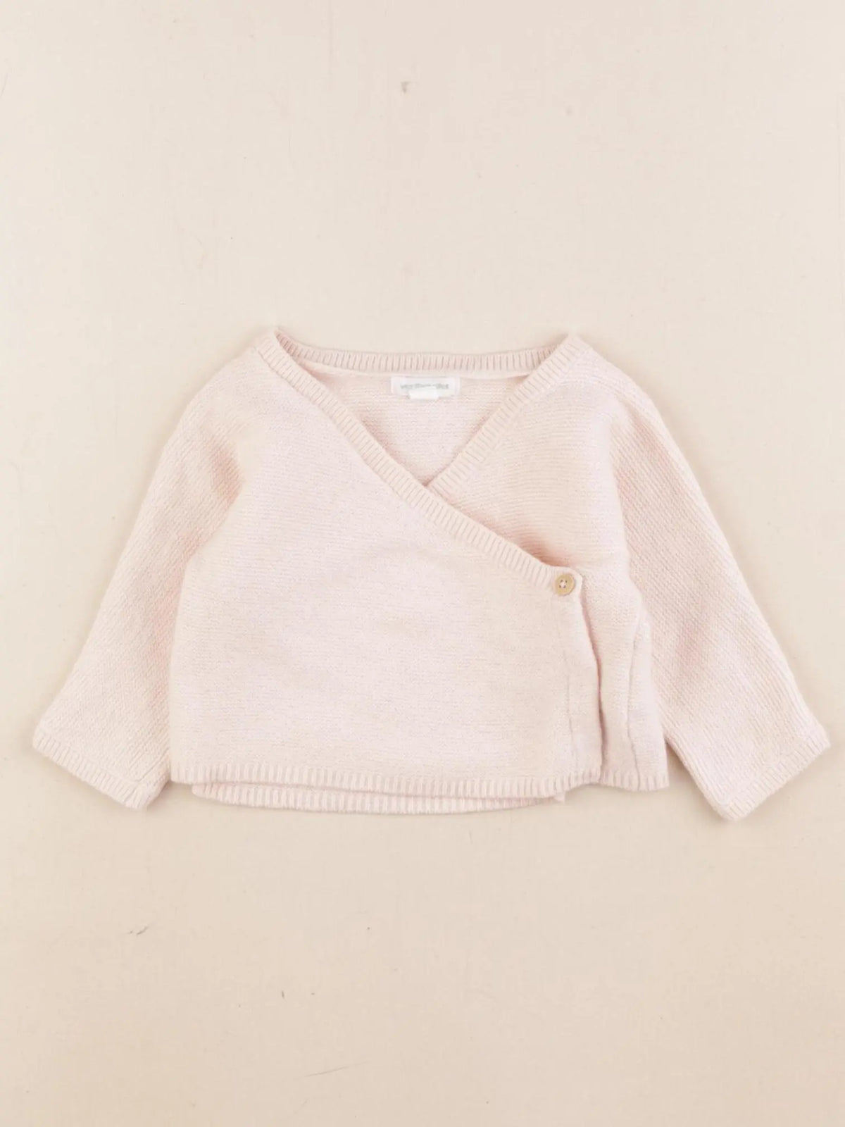 Vertbaudet - gilet rose - 1 mois