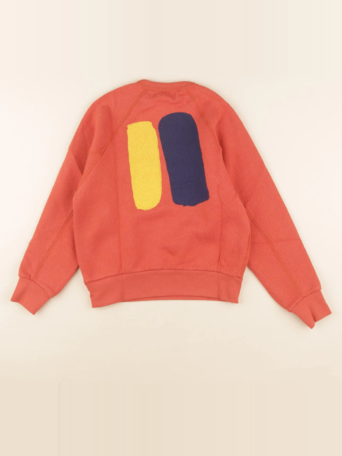 Sweat imprimé au dos orange
