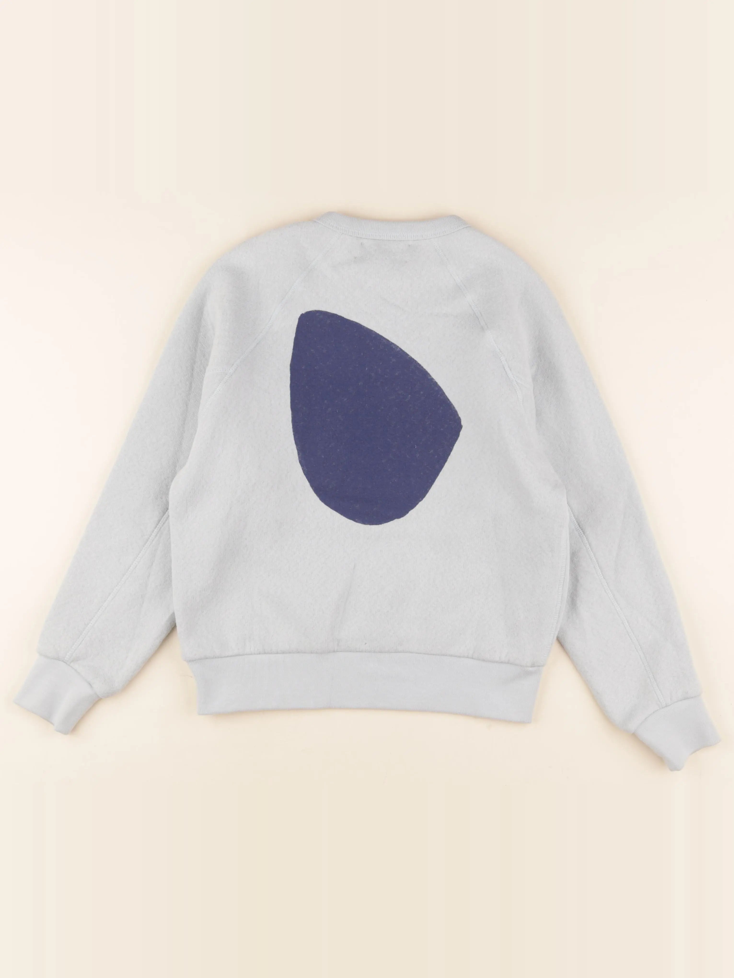 Sweat imprimé au dos bleu