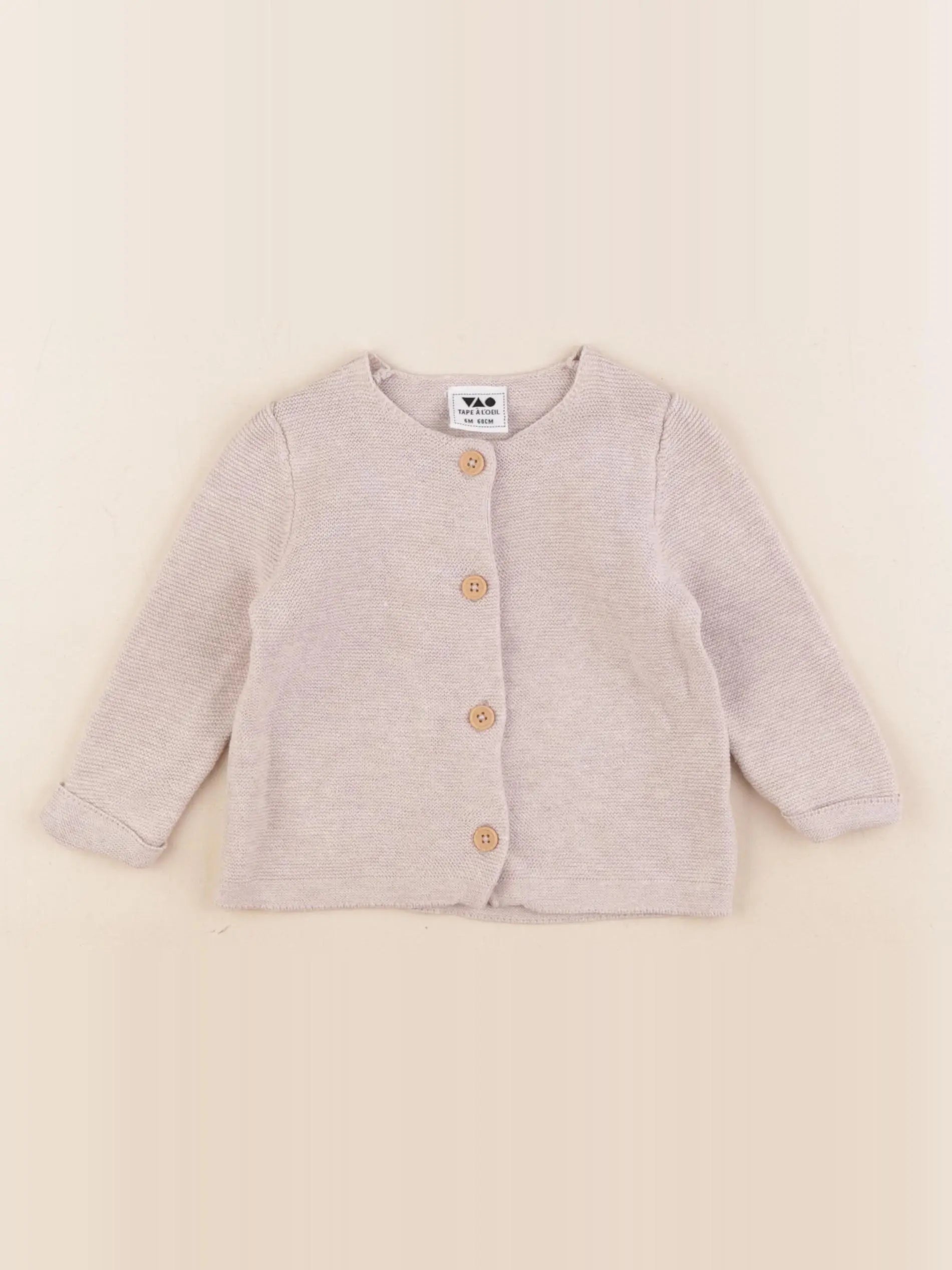 Tape à l'oeil - gilet beige - 6 mois