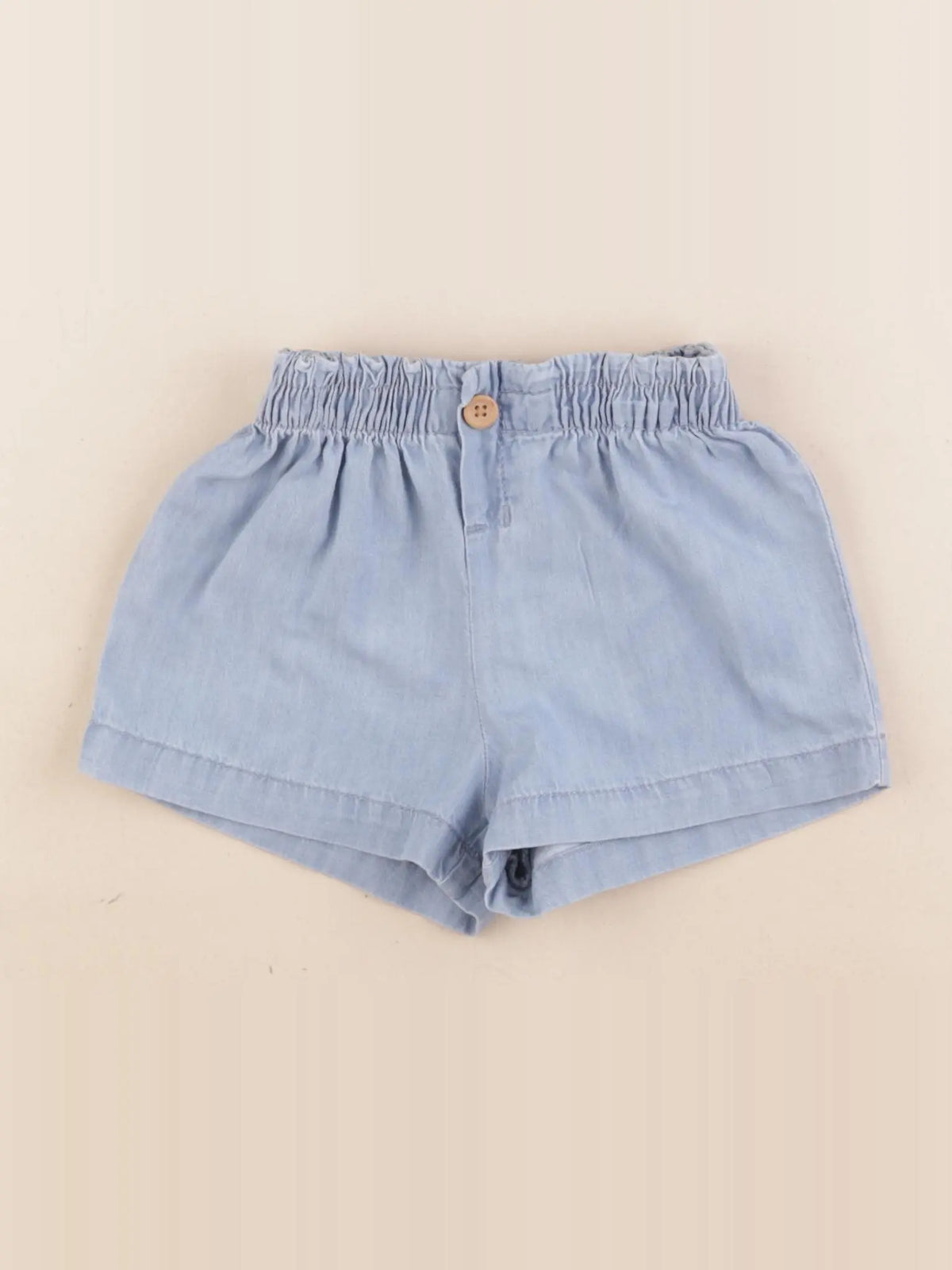 H&M - short bleu - 6/9 mois