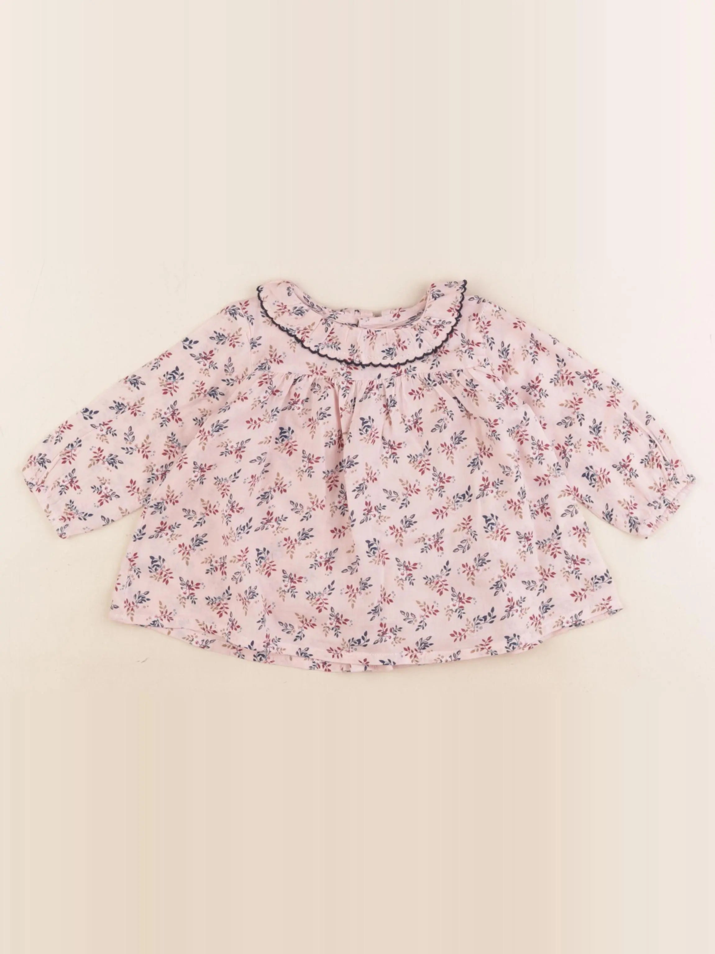 Boutchou - blouse rose - 9 mois