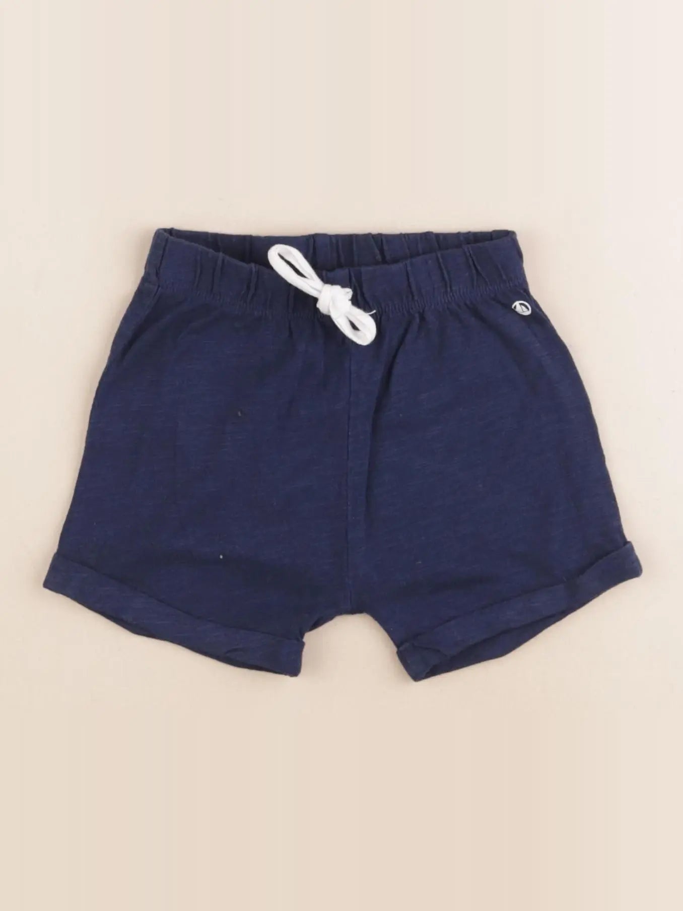 Petit Bateau - short bleu - 12 mois