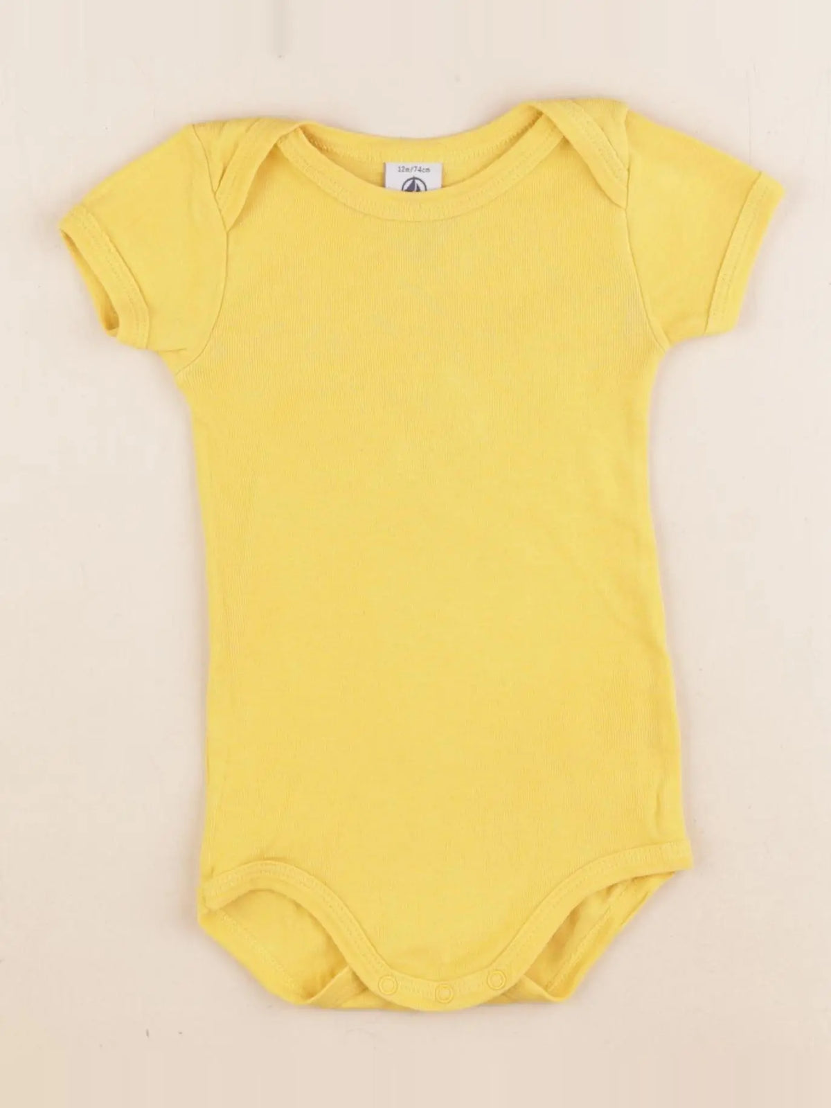 Petit Bateau - body jaune - 1 an