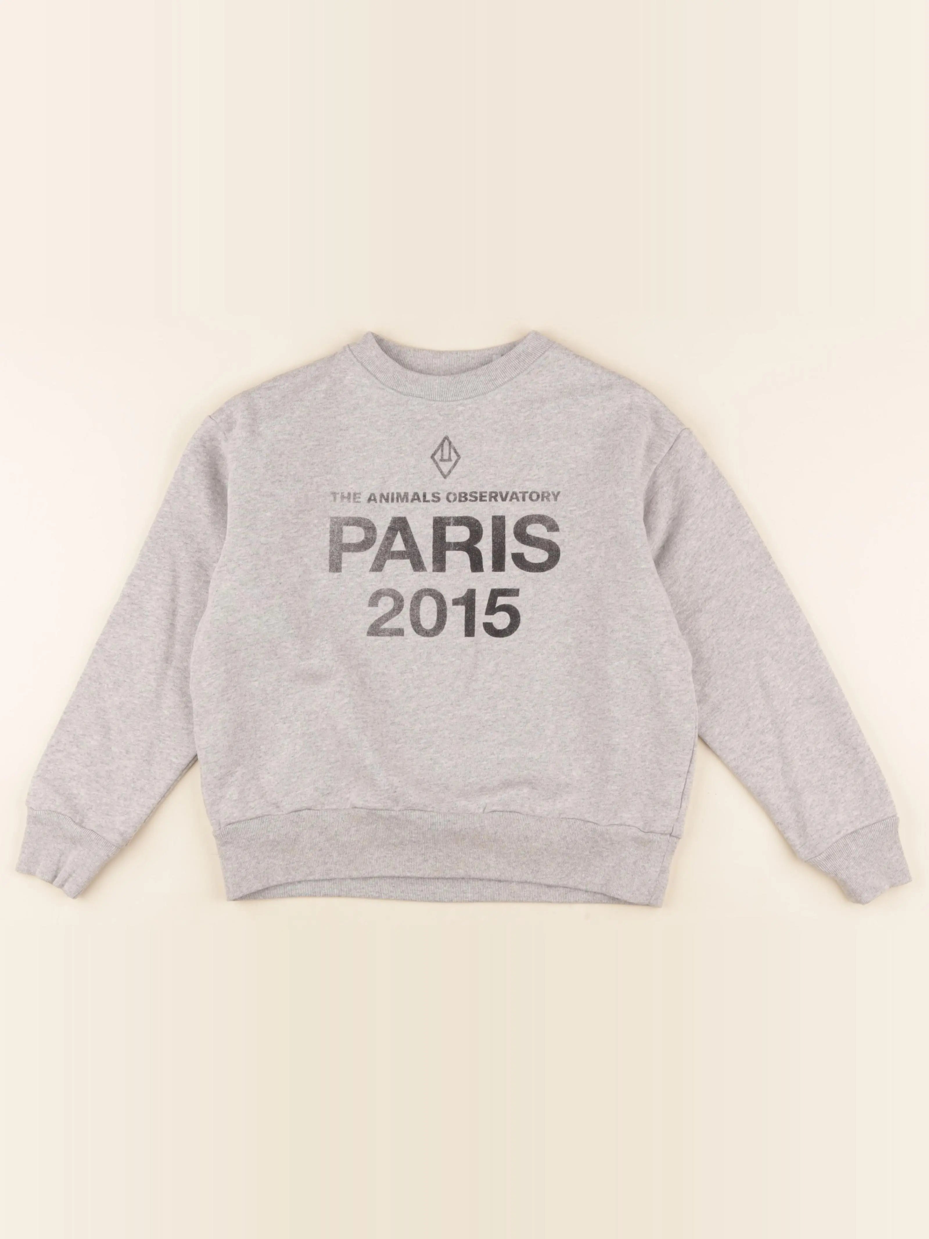 Sweat imprimé au dos gris