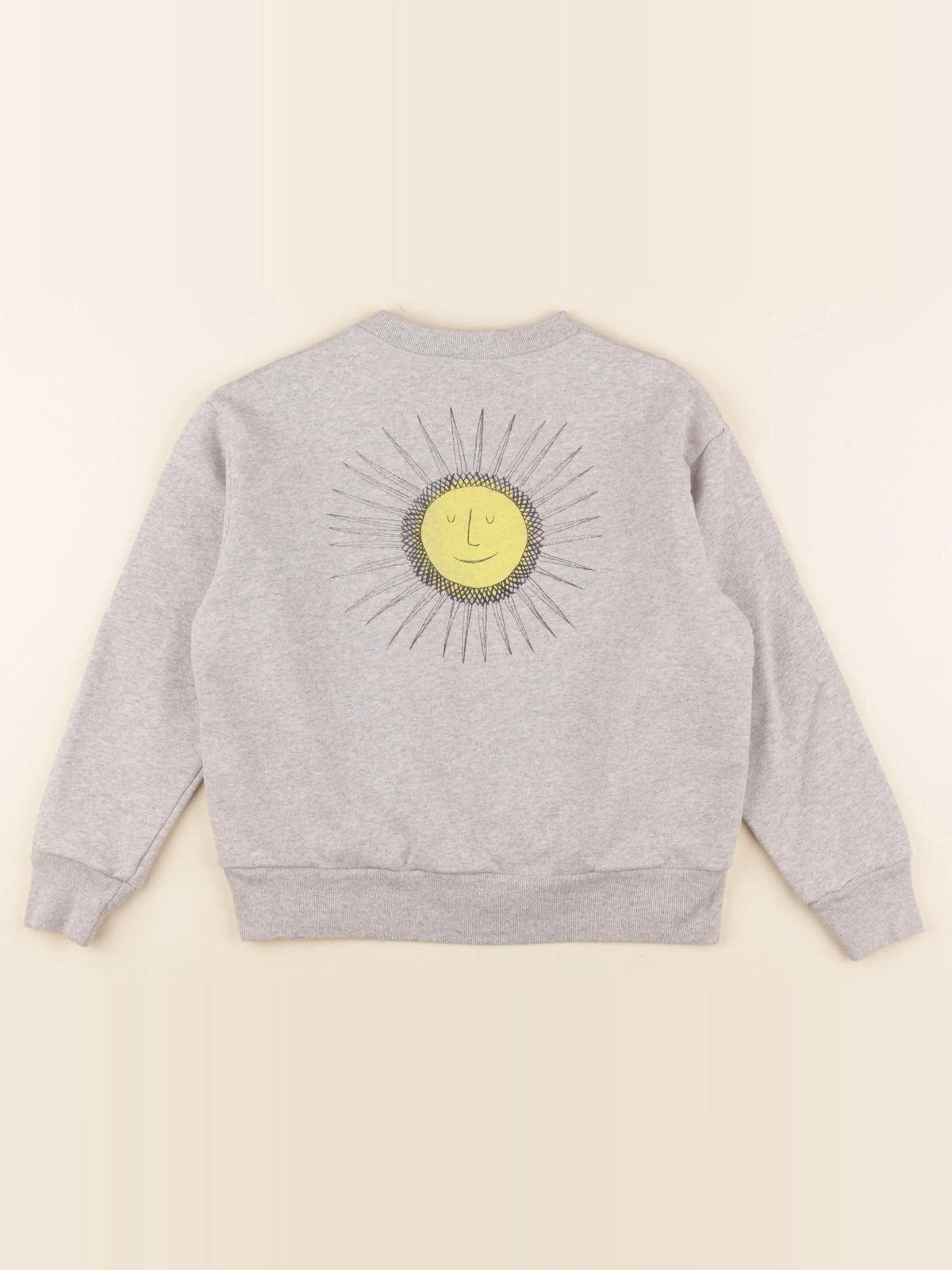 Sweat imprimé au dos gris