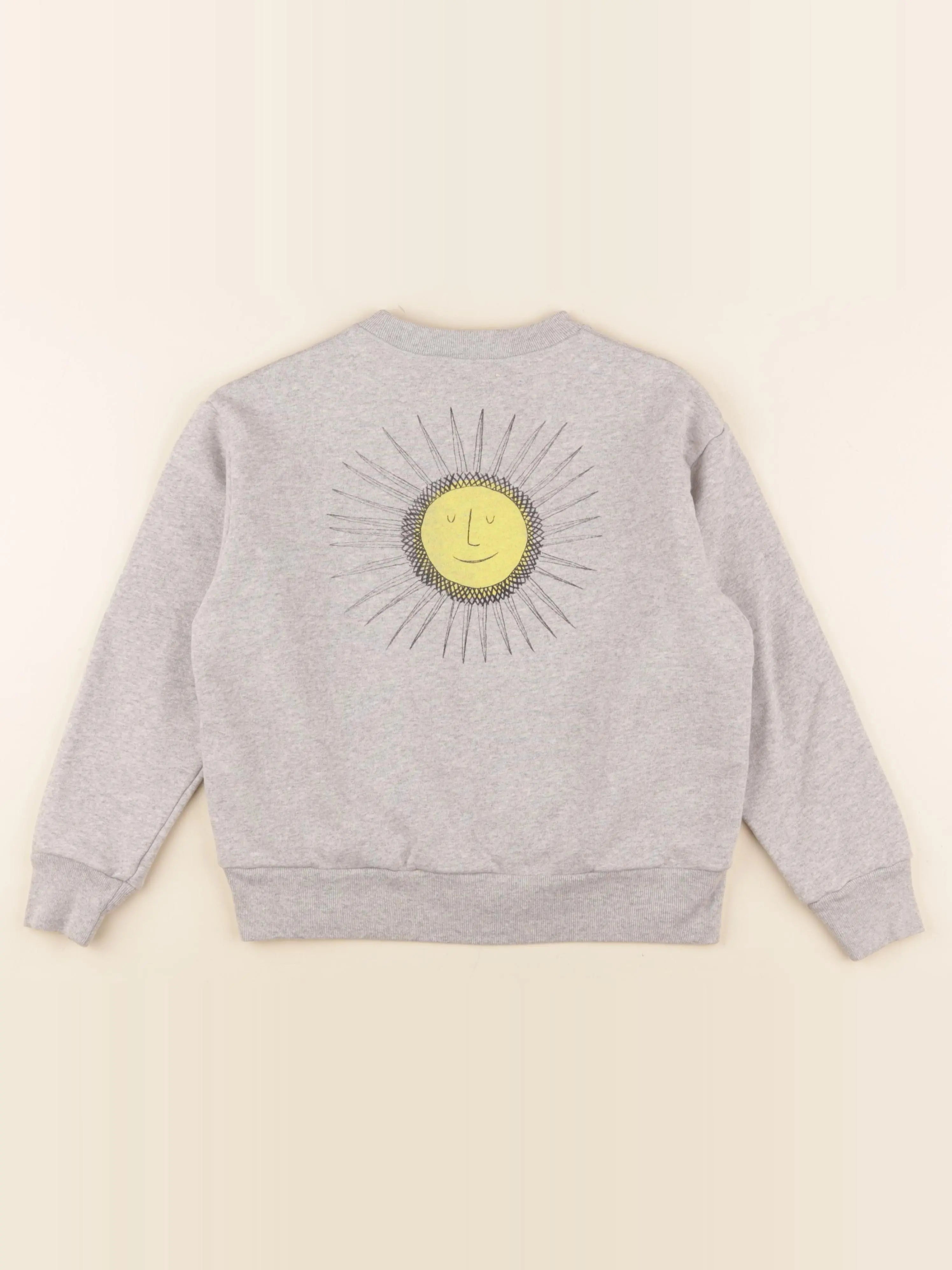 Sweat imprimé au dos gris