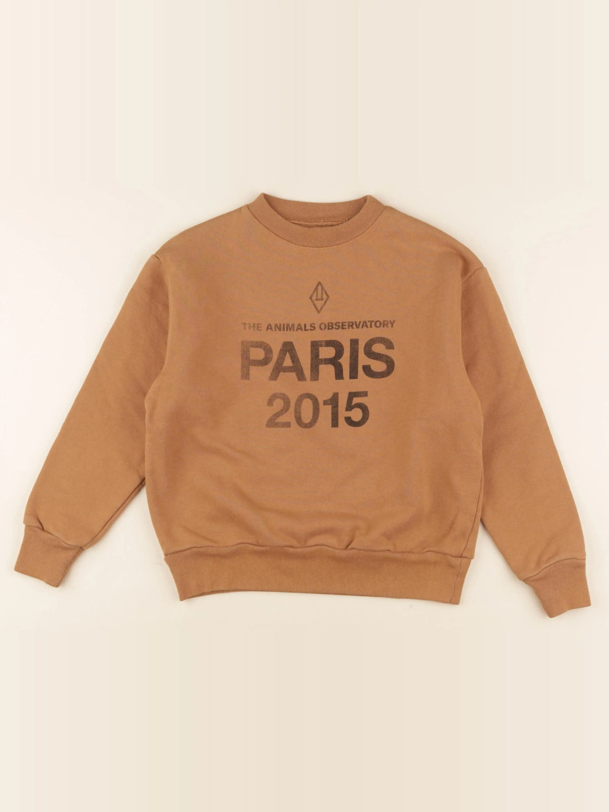 Sweat imprimé au dos marron