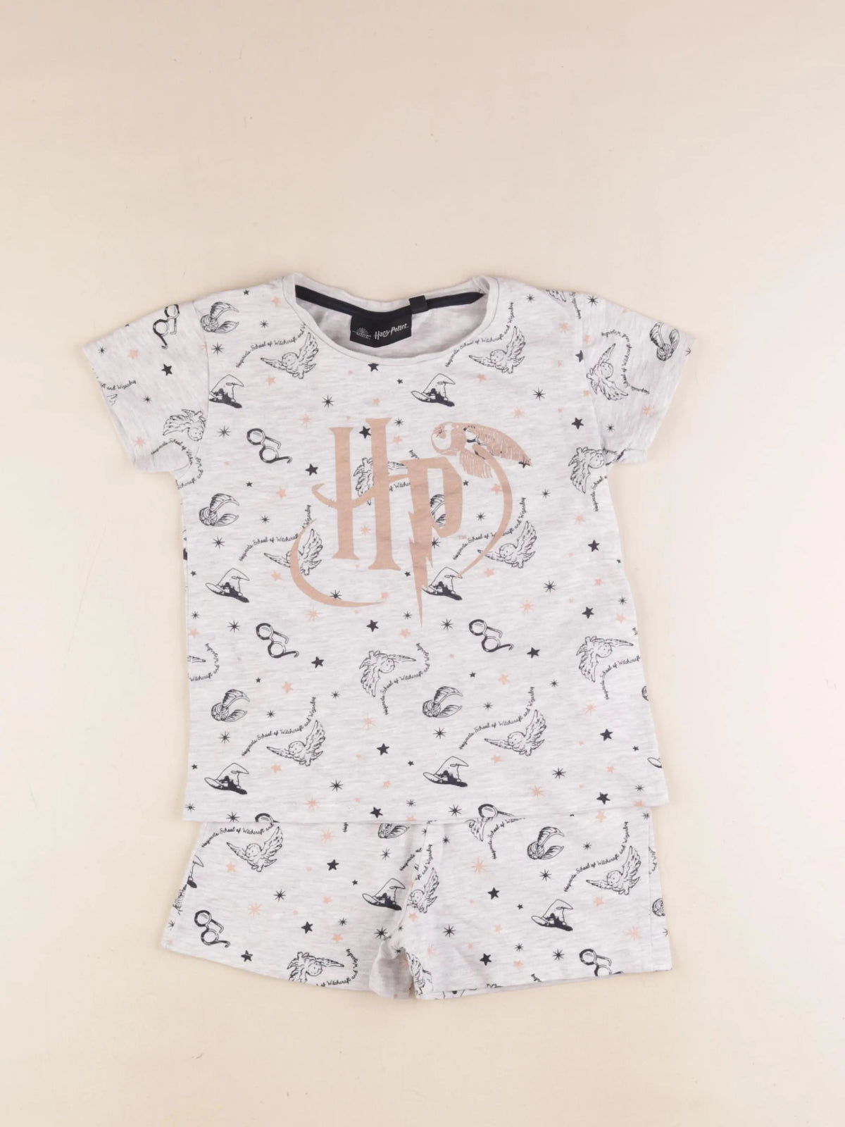 Vertbaudet - pyjama coton bronze, gris - 6 ans