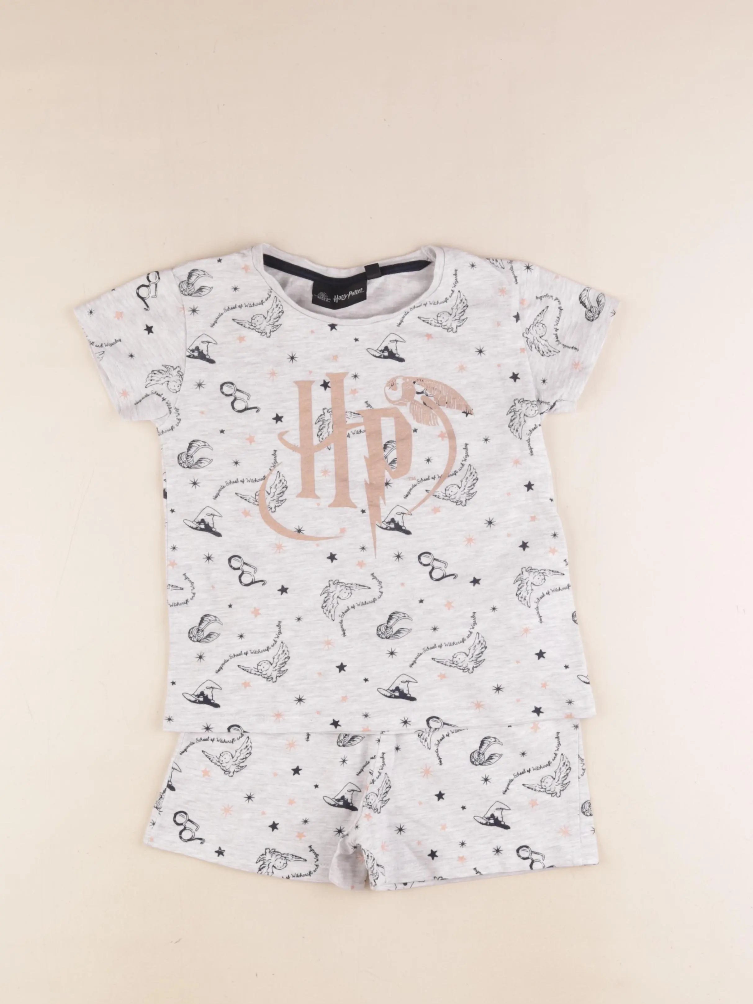 Vertbaudet - pyjama coton bronze, gris - 6 ans
