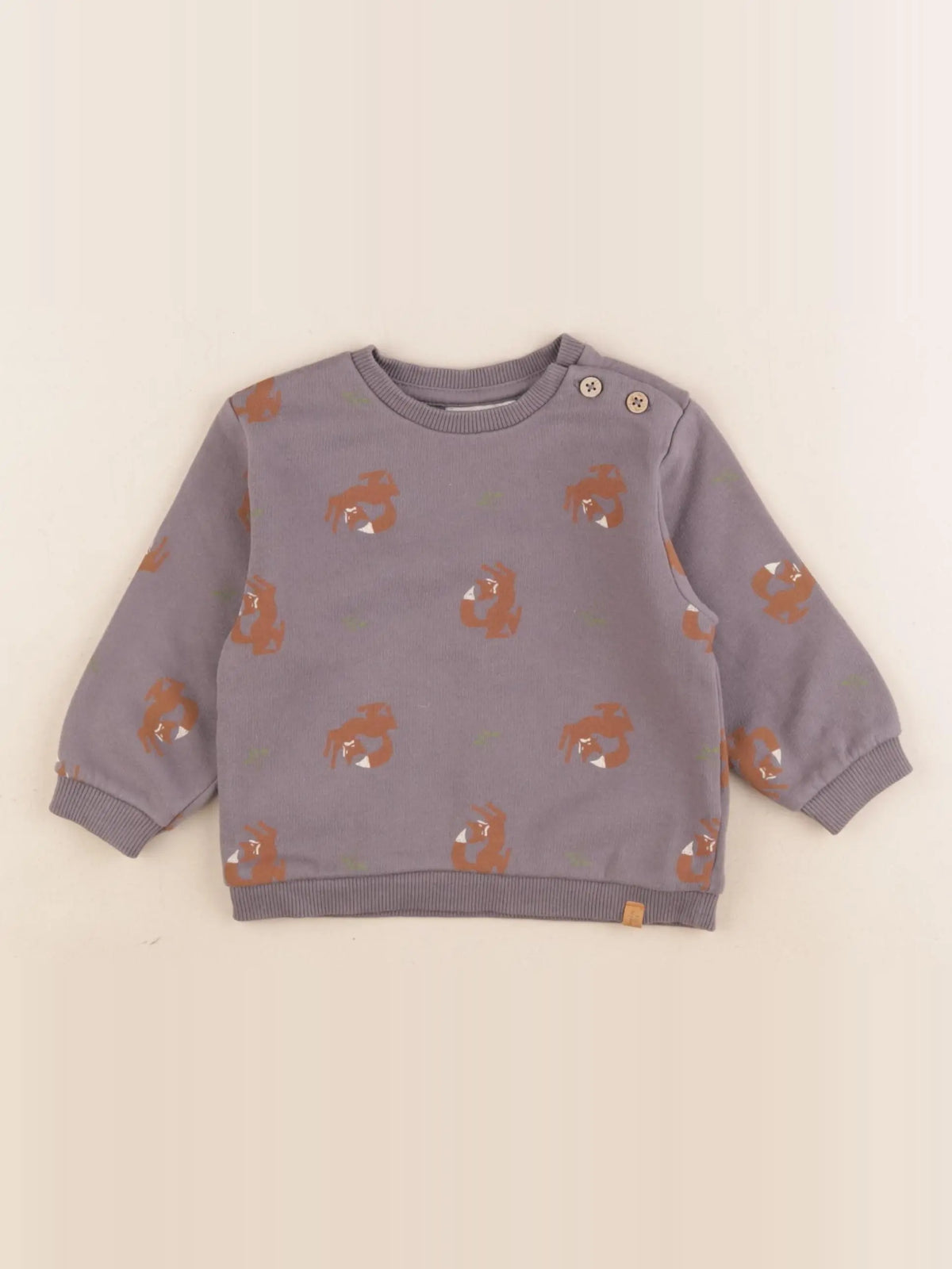 Lil'Atelier - sweat gris - 3/6 mois