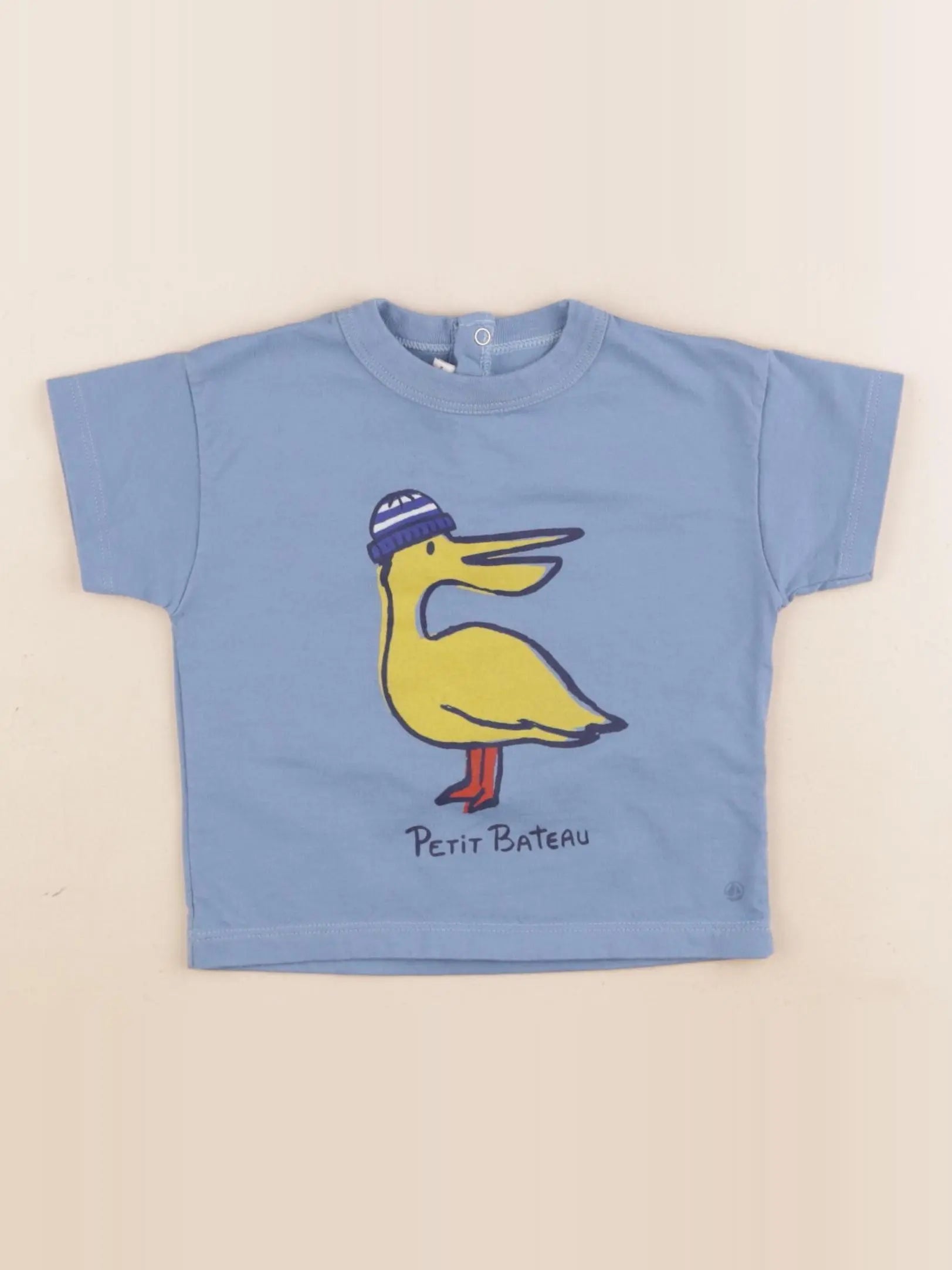 Petit Bateau - tee-shirt bleu - 6 mois