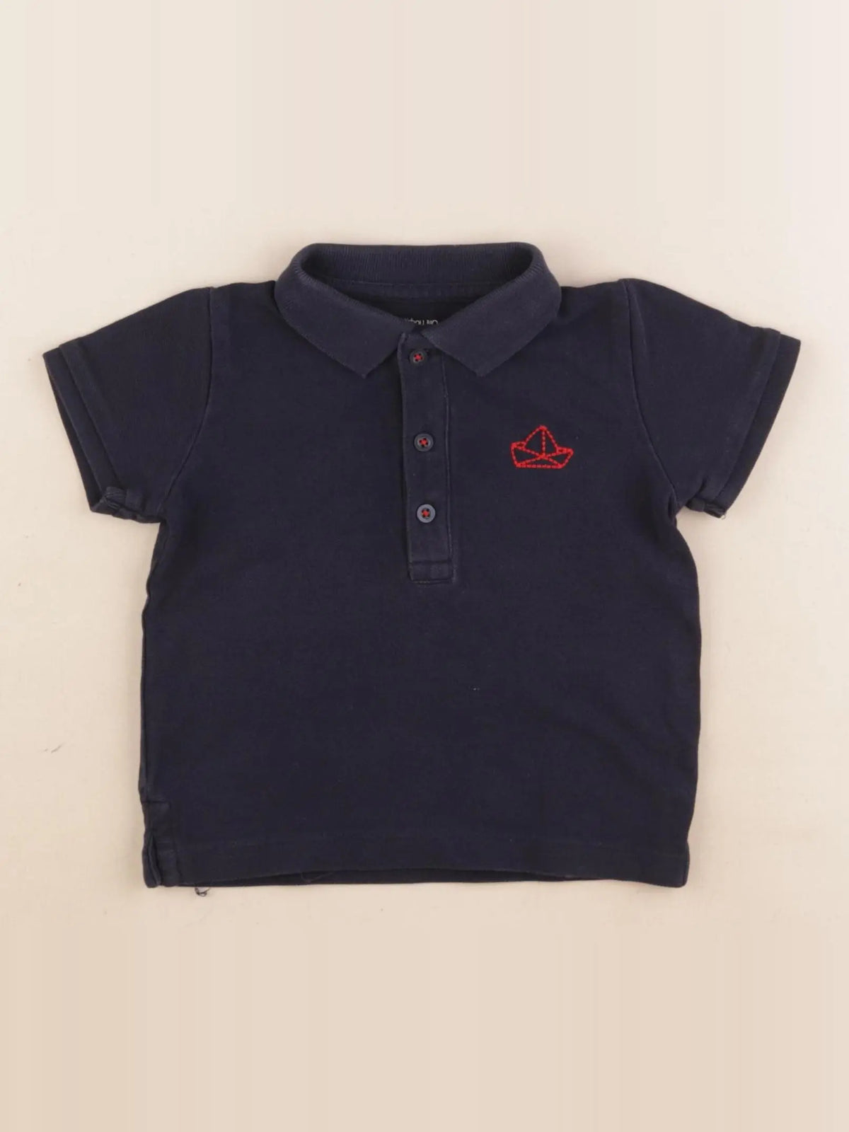 Boutchou - polo bleu - 12 mois