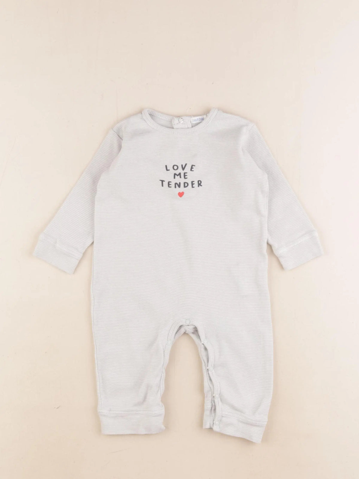 Boutchou - pyjama coton blanc, vert - 9 mois