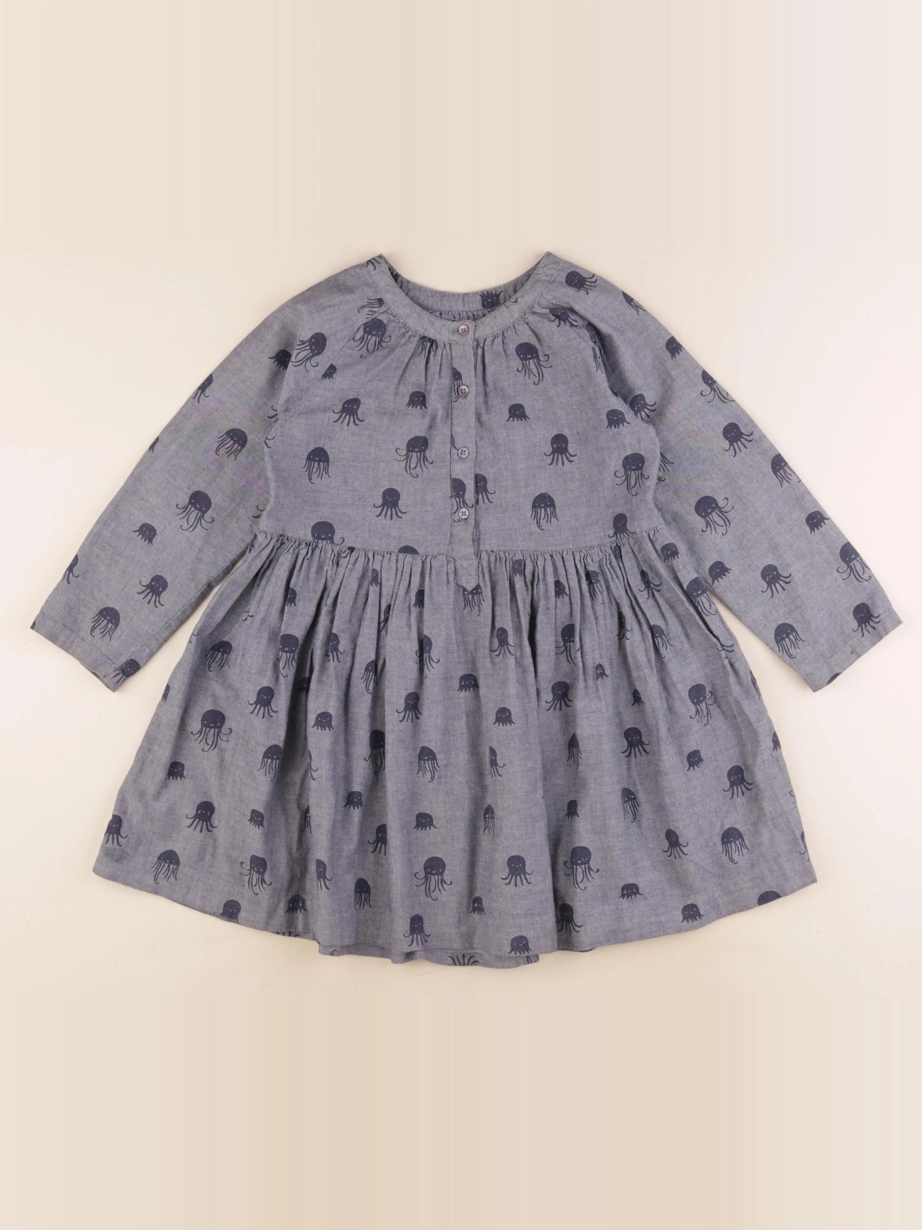 Monoprix - robe bleu - 6 ans