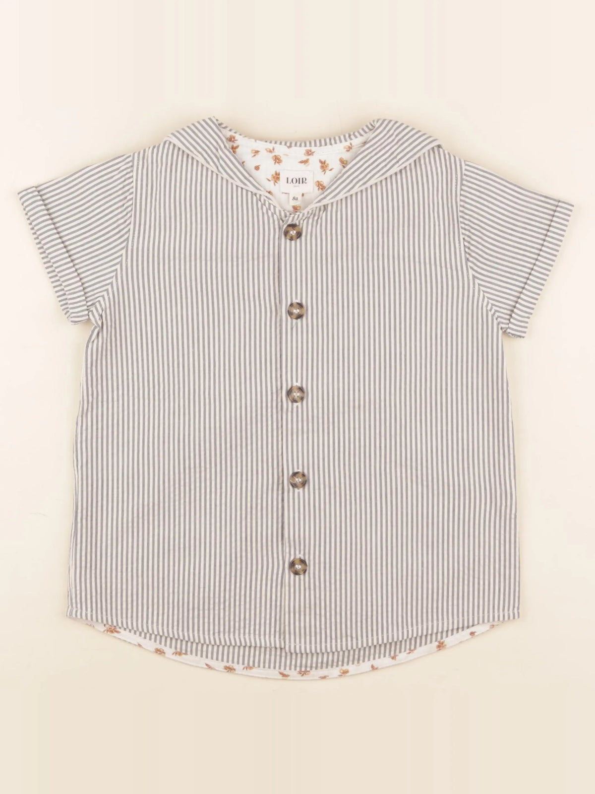 Loir Paris - blouse bleu, blanc - 6 ans