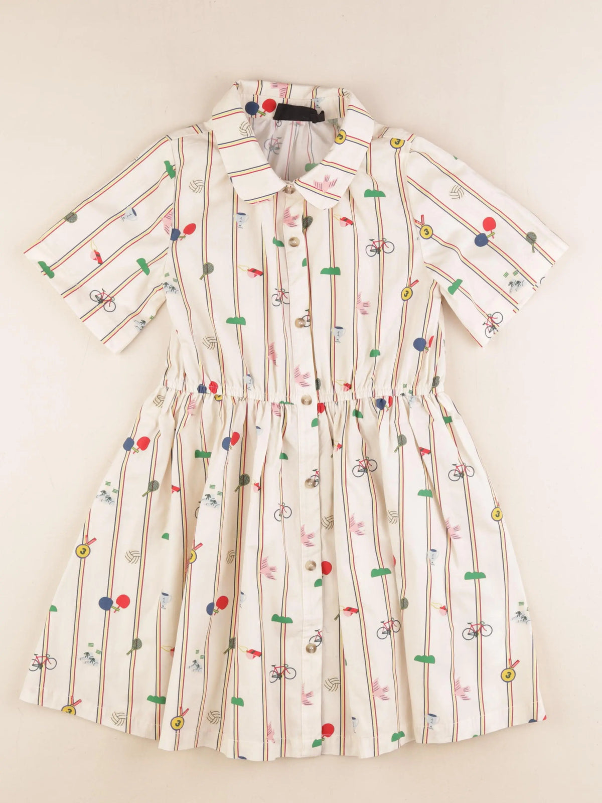 Monoprix - robe beige - 8 ans