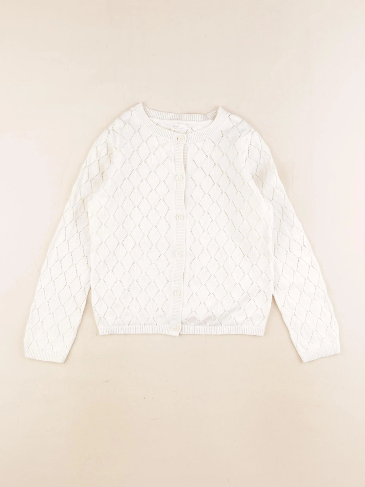 Little Cigogne - gilet beige - 5 ans