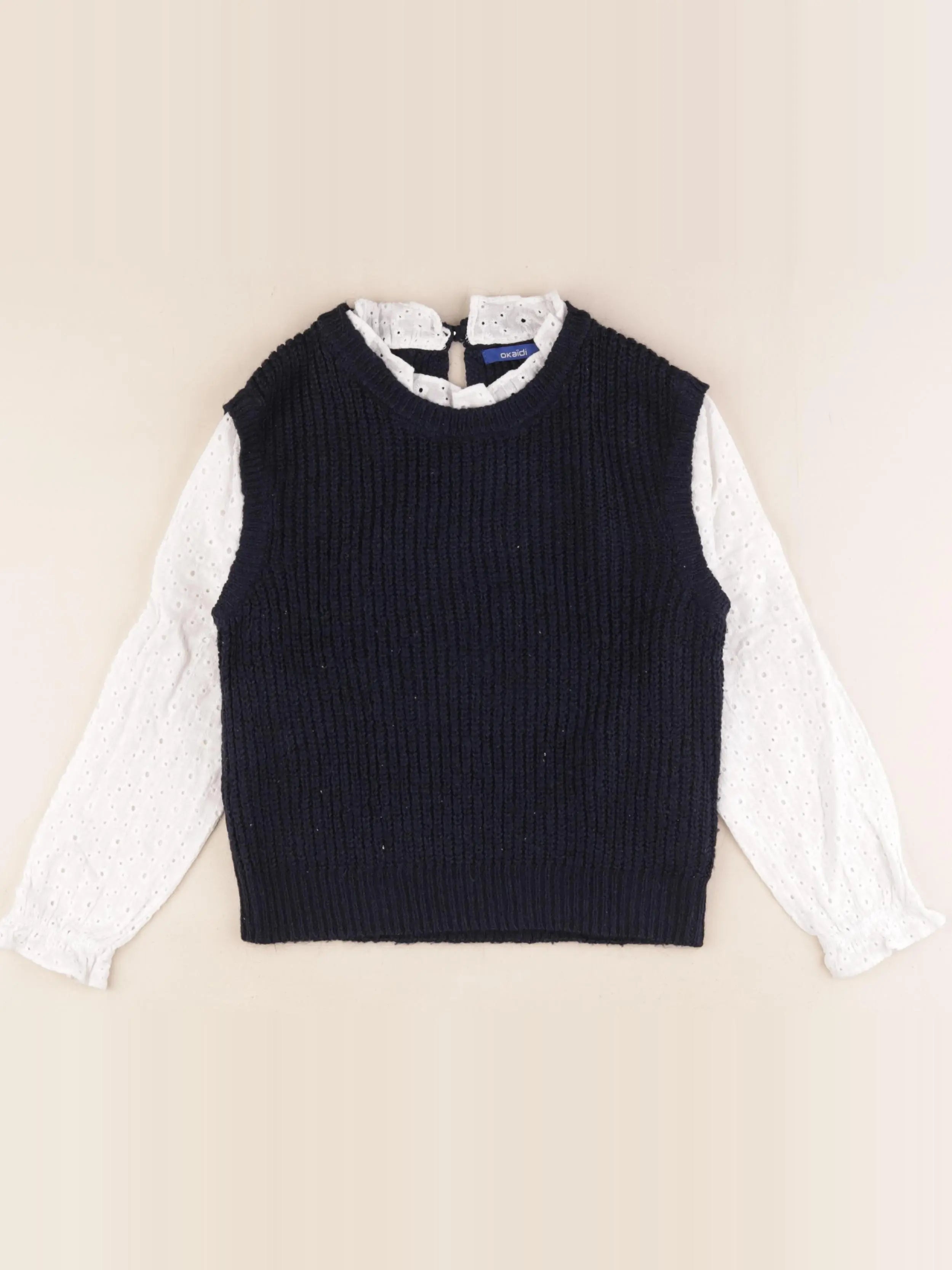 Okaidi - pull bleu - 8 ans