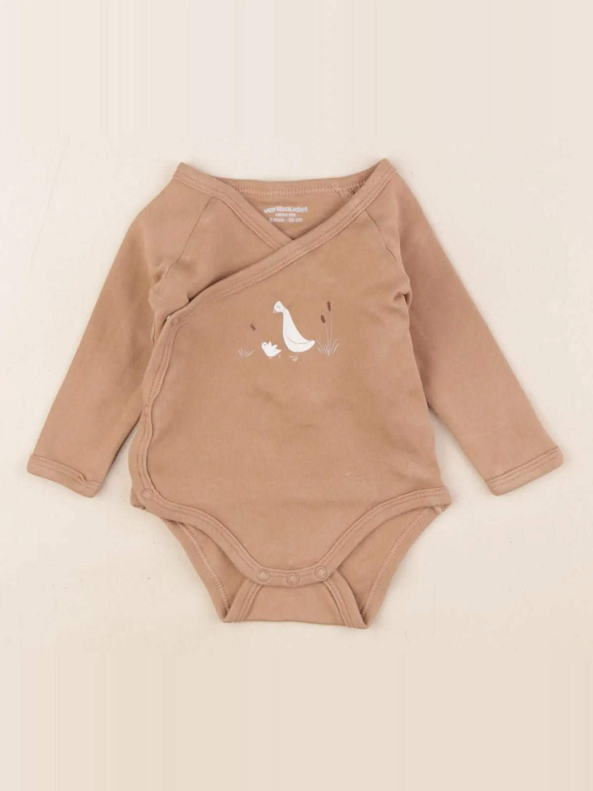 Vertbaudet - body marron - 3 mois