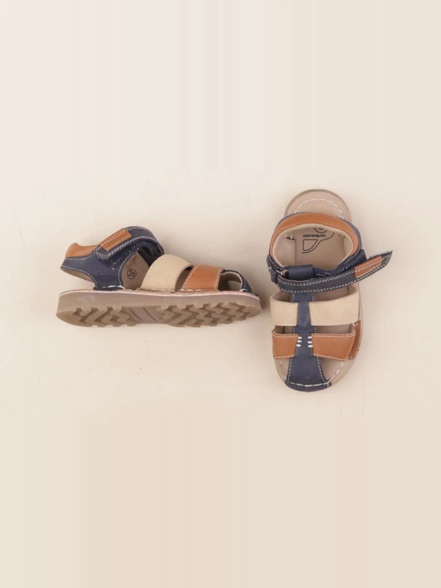 Vertbaudet - sandales marron, bleu - pointure 25