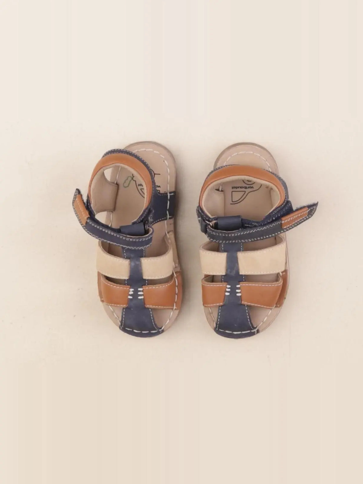 Vertbaudet - sandales marron, bleu - pointure 25