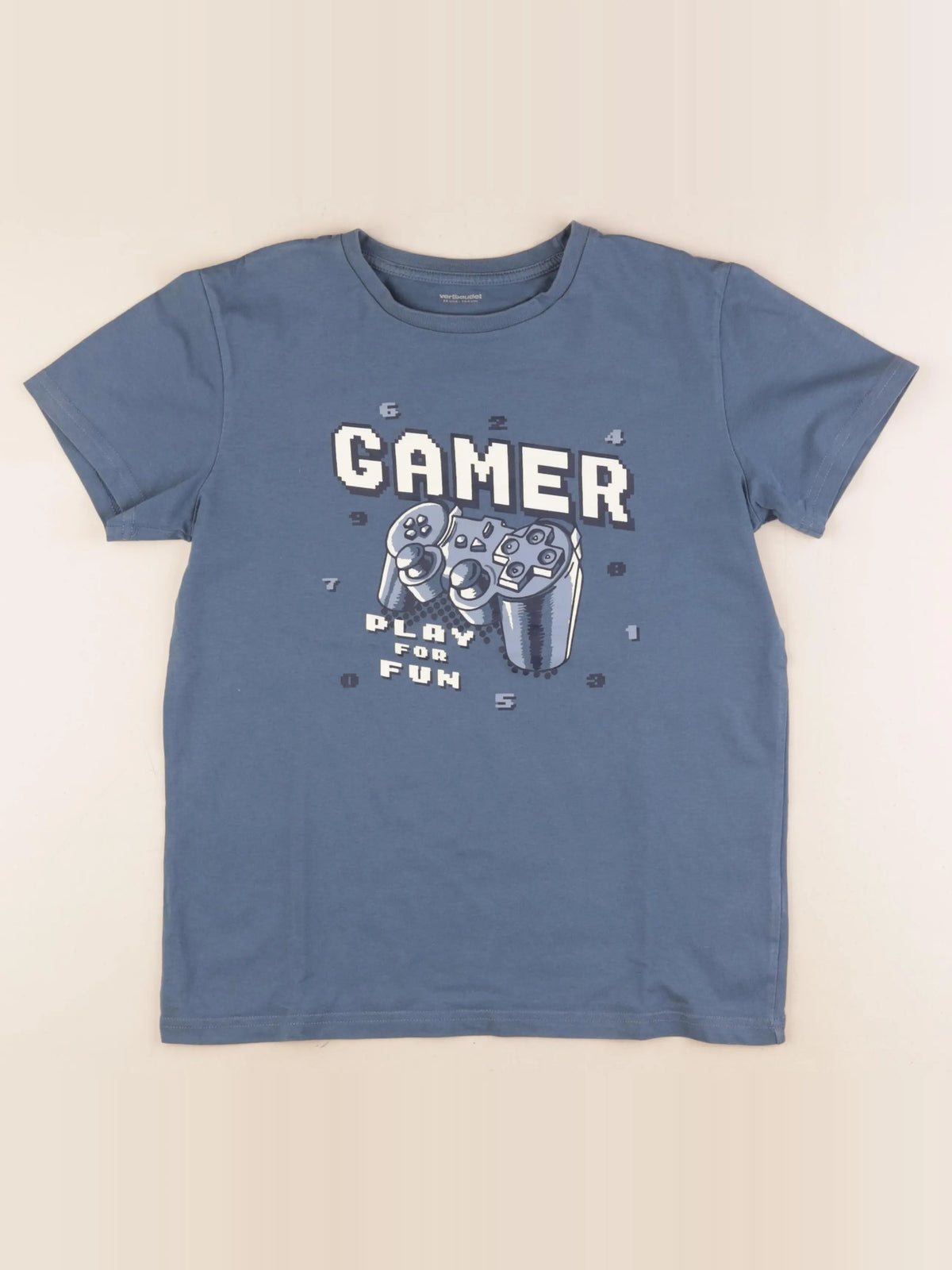 Vertbaudet - tee-shirt bleu - 14 ans