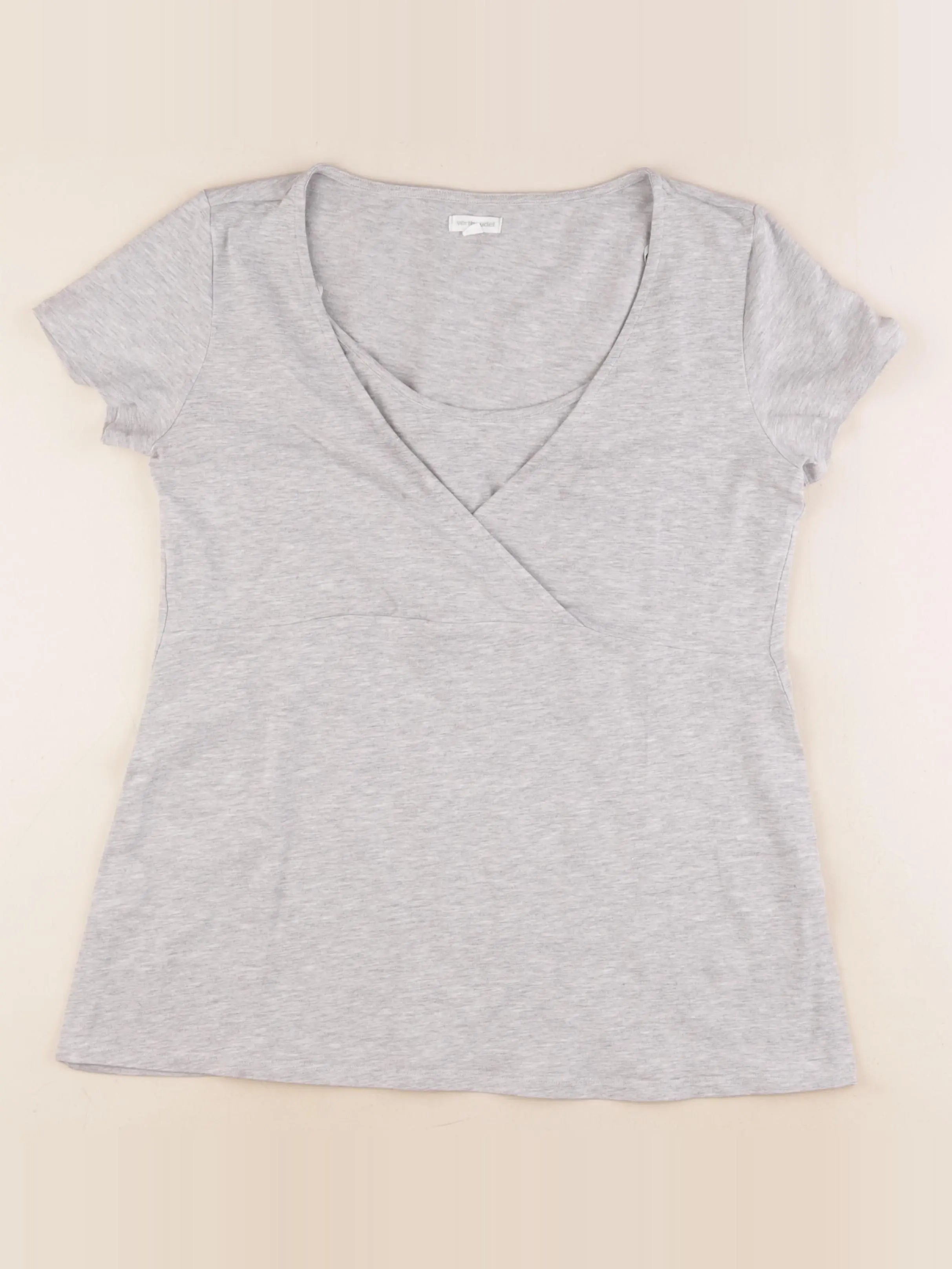 Vertbaudet - tee-shirt grossesse, allaitement gris - 38 à 40