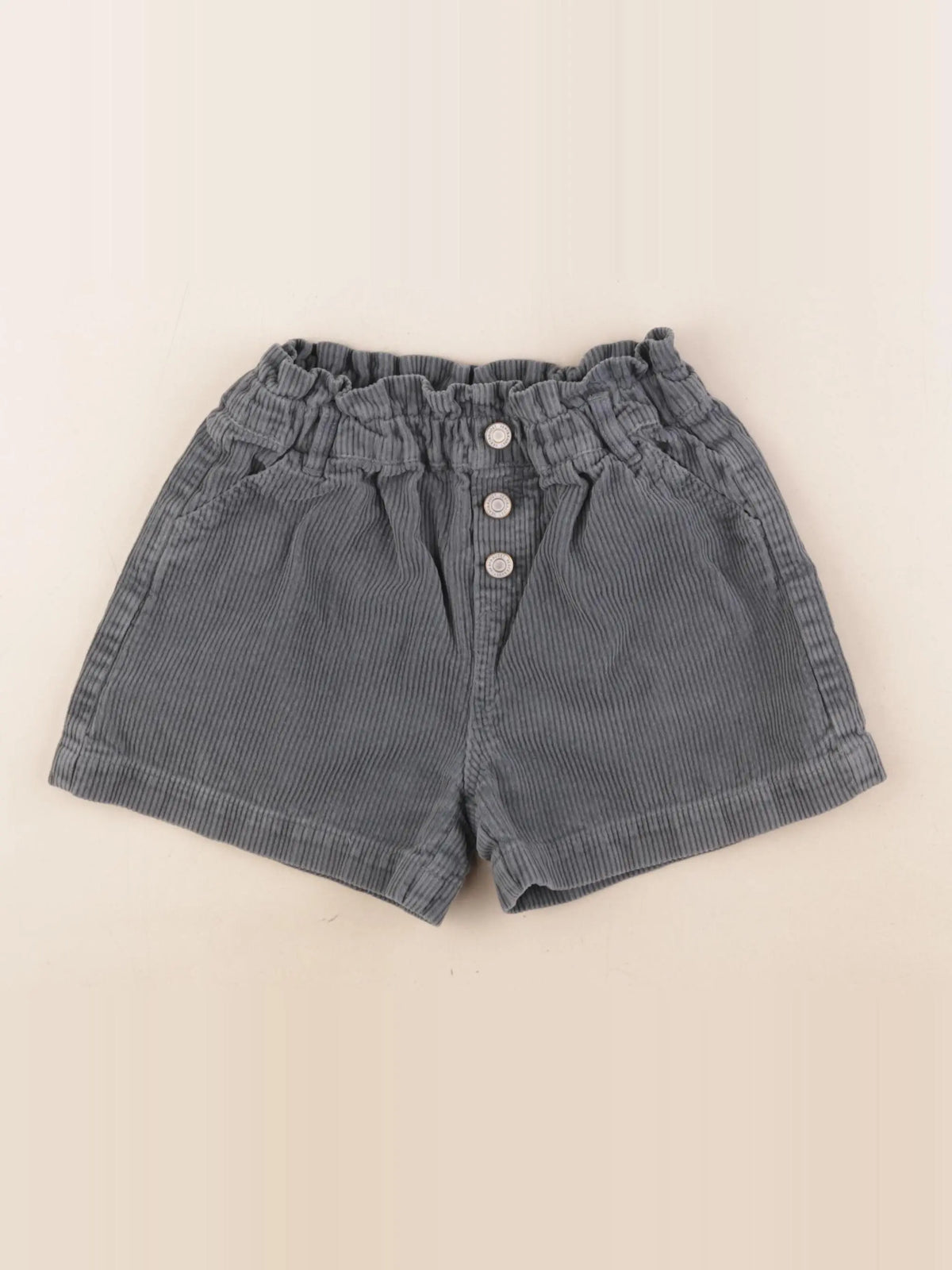 Vertbaudet - short gris, bleu - 8 ans