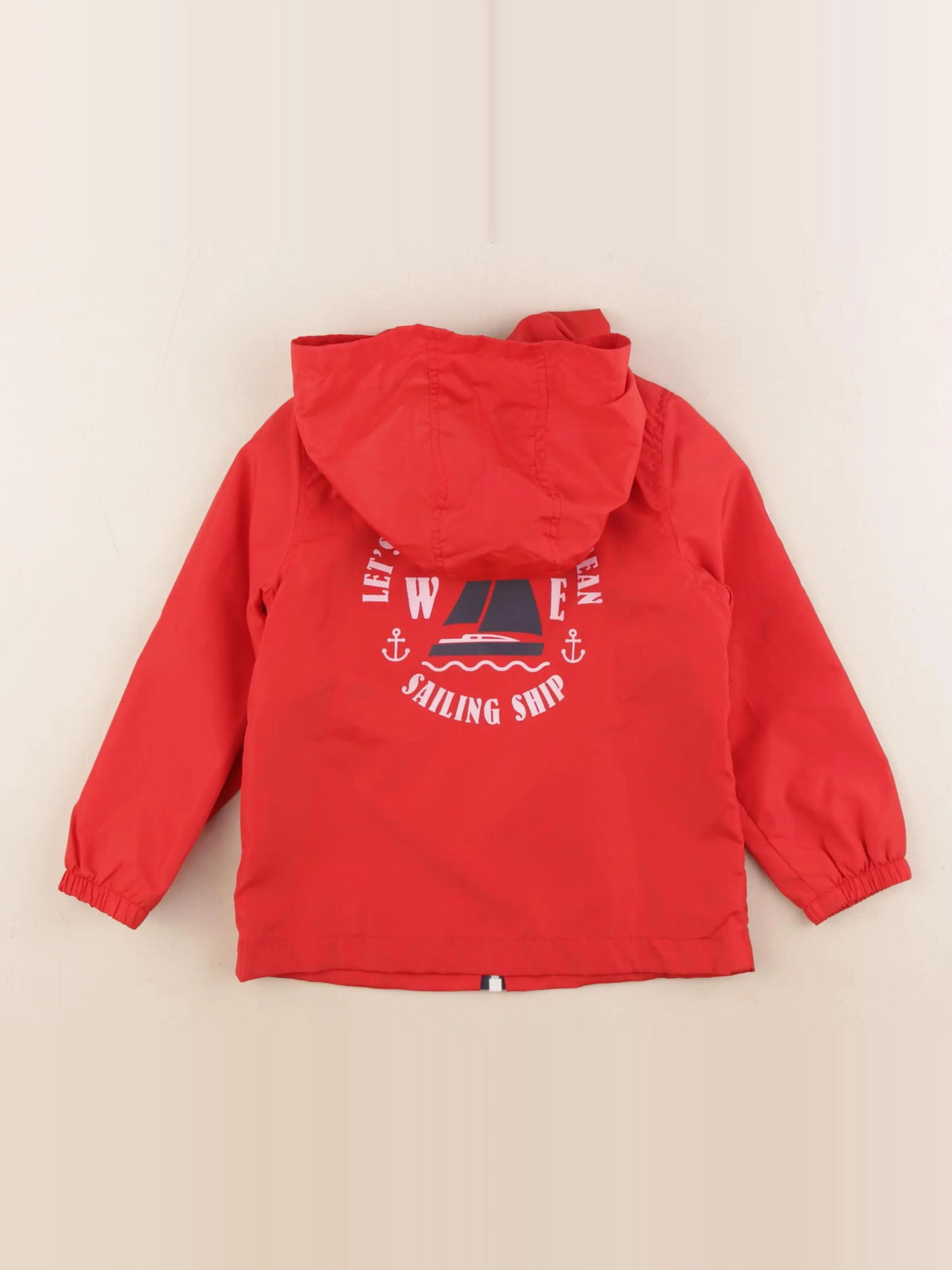 Vertbaudet - coupe-vent rouge - 3 ans