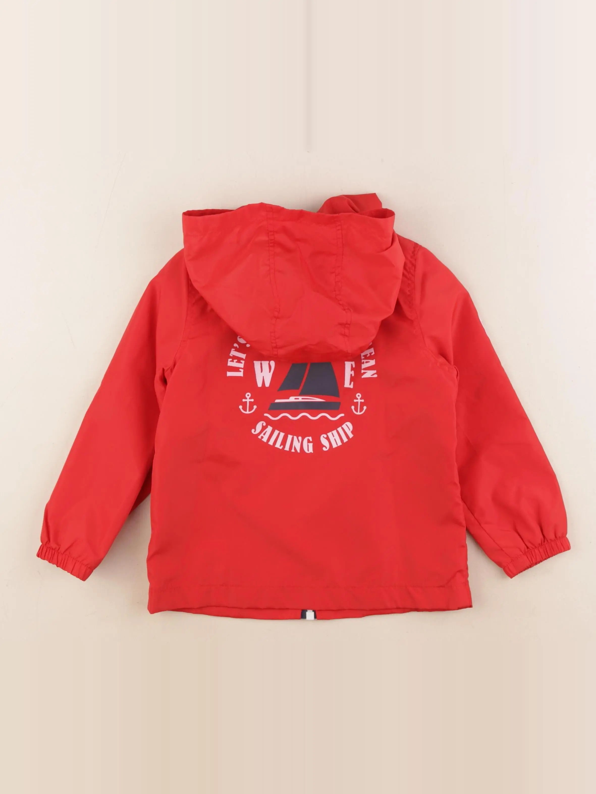 Vertbaudet - coupe-vent rouge - 3 ans