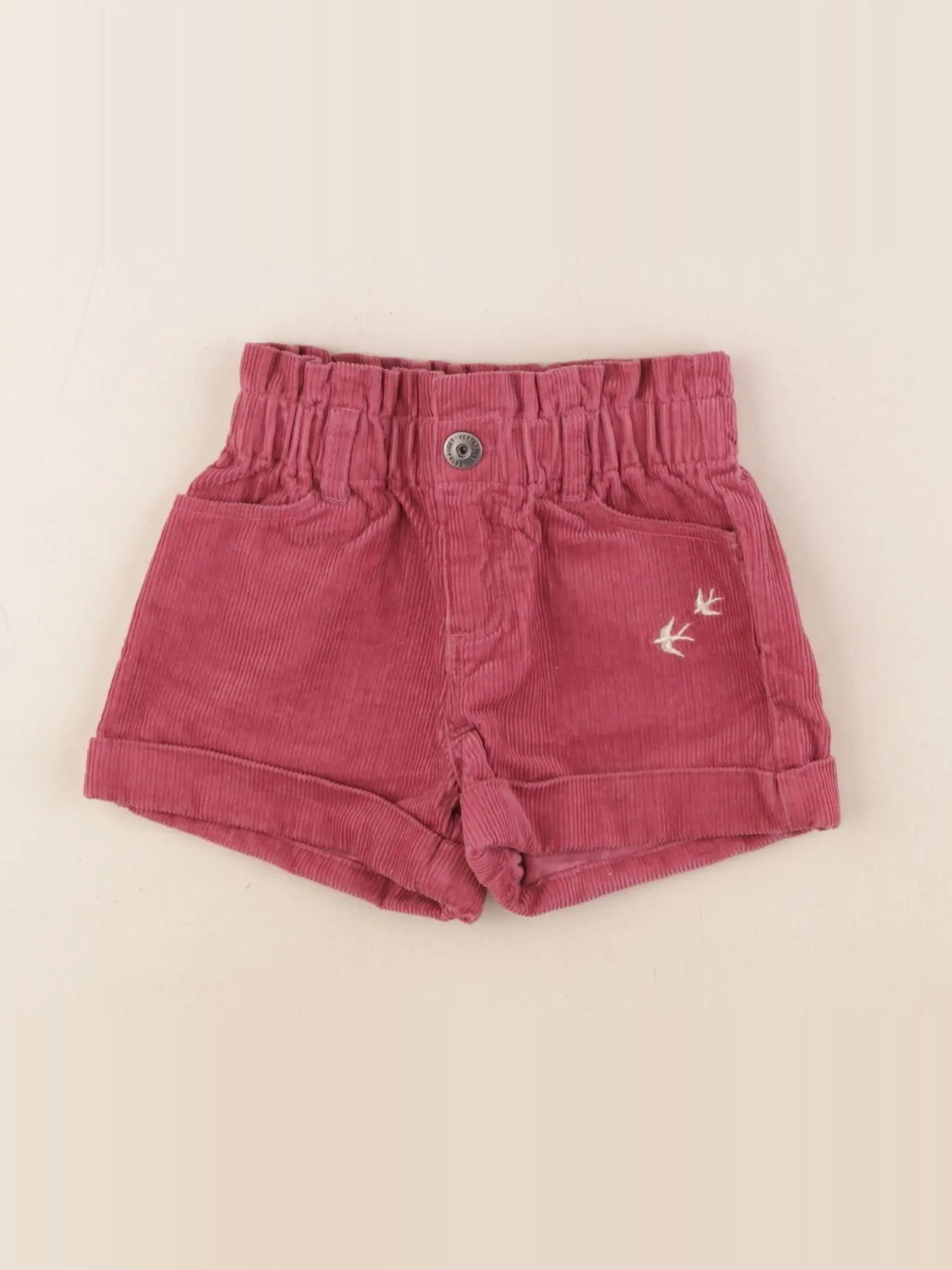 Vertbaudet - short rose, or - 3 ans