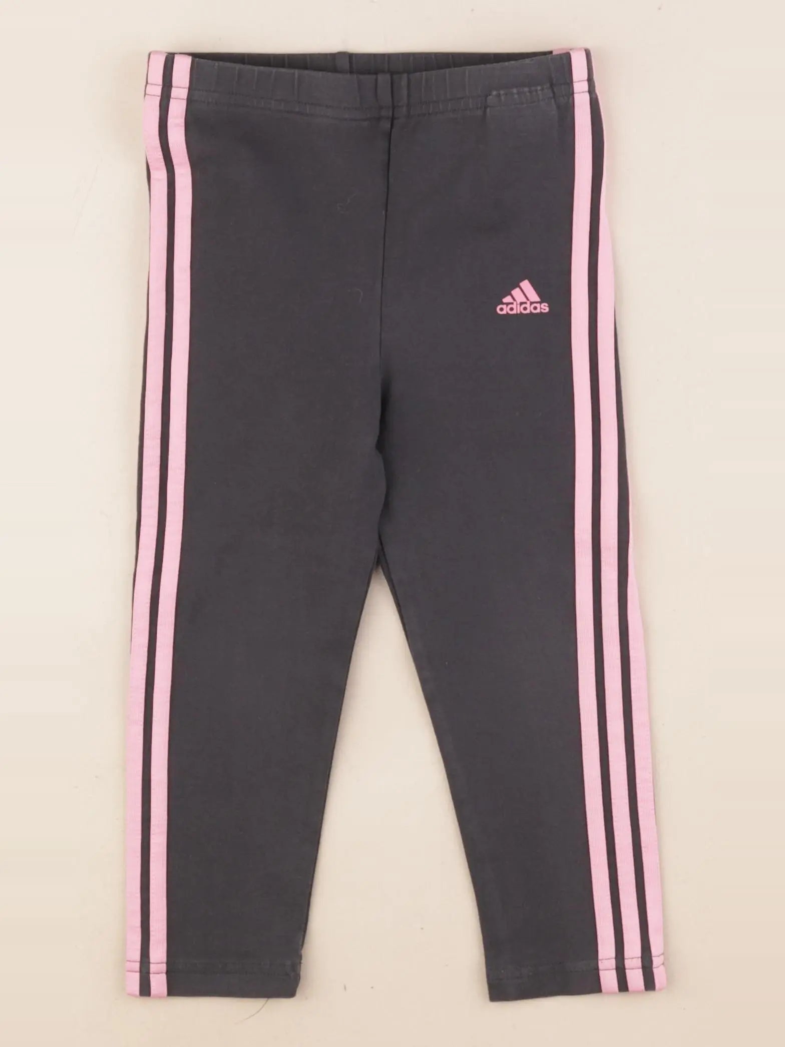 Adidas - legging gris, rose - 2/3 ans