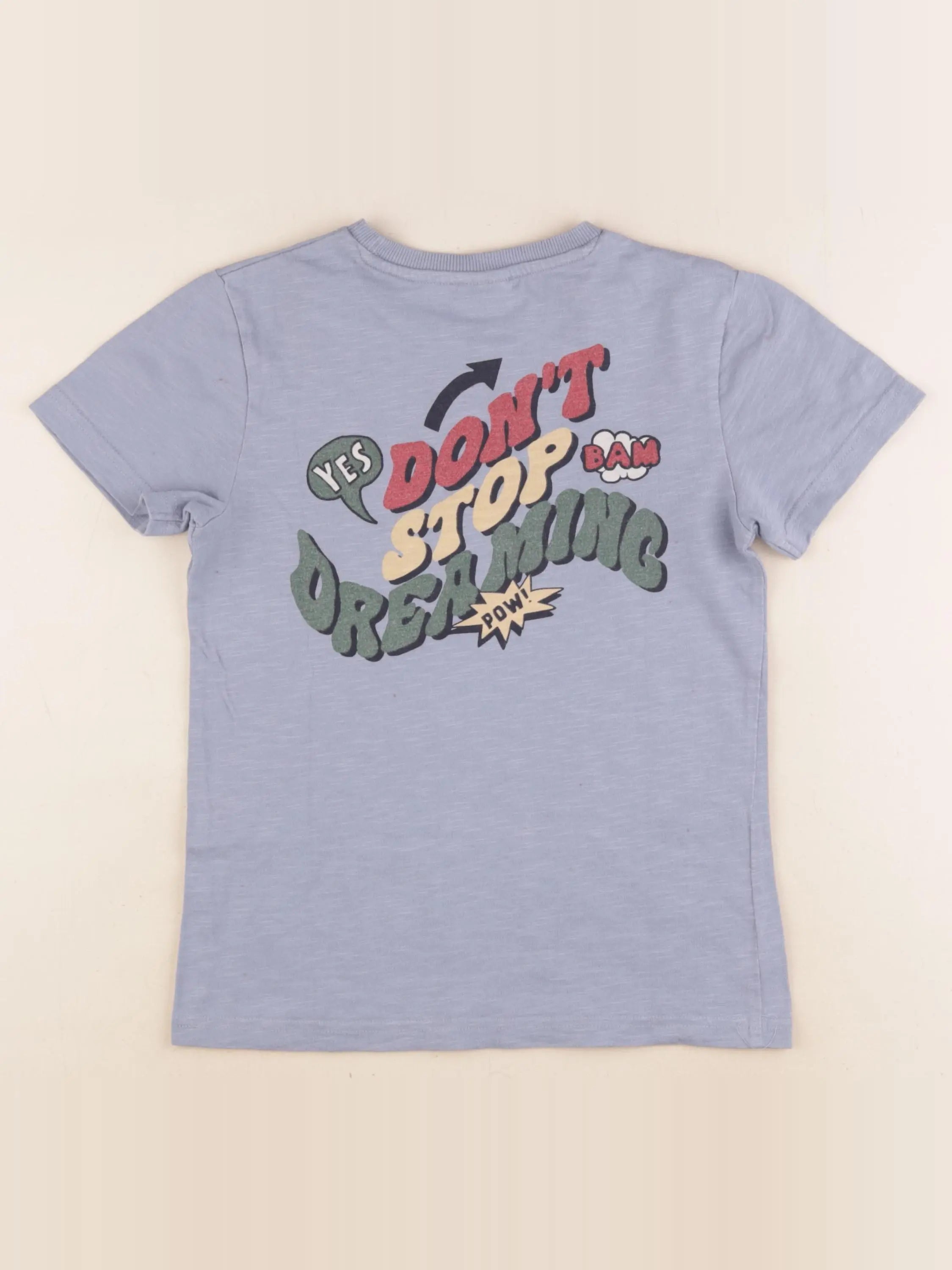 Tape à l'oeil - tee-shirt imprimé au dos bleu - 8 ans