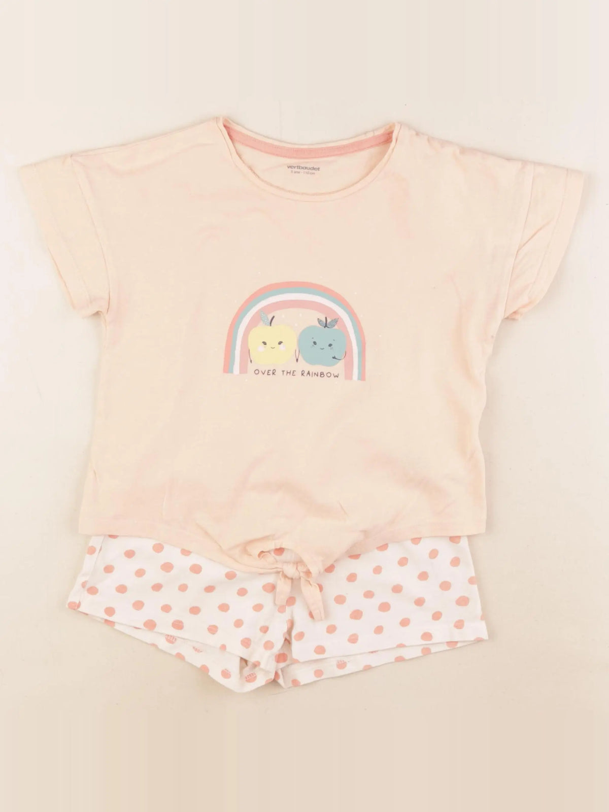 Vertbaudet - pyjama coton orange - 5 ans