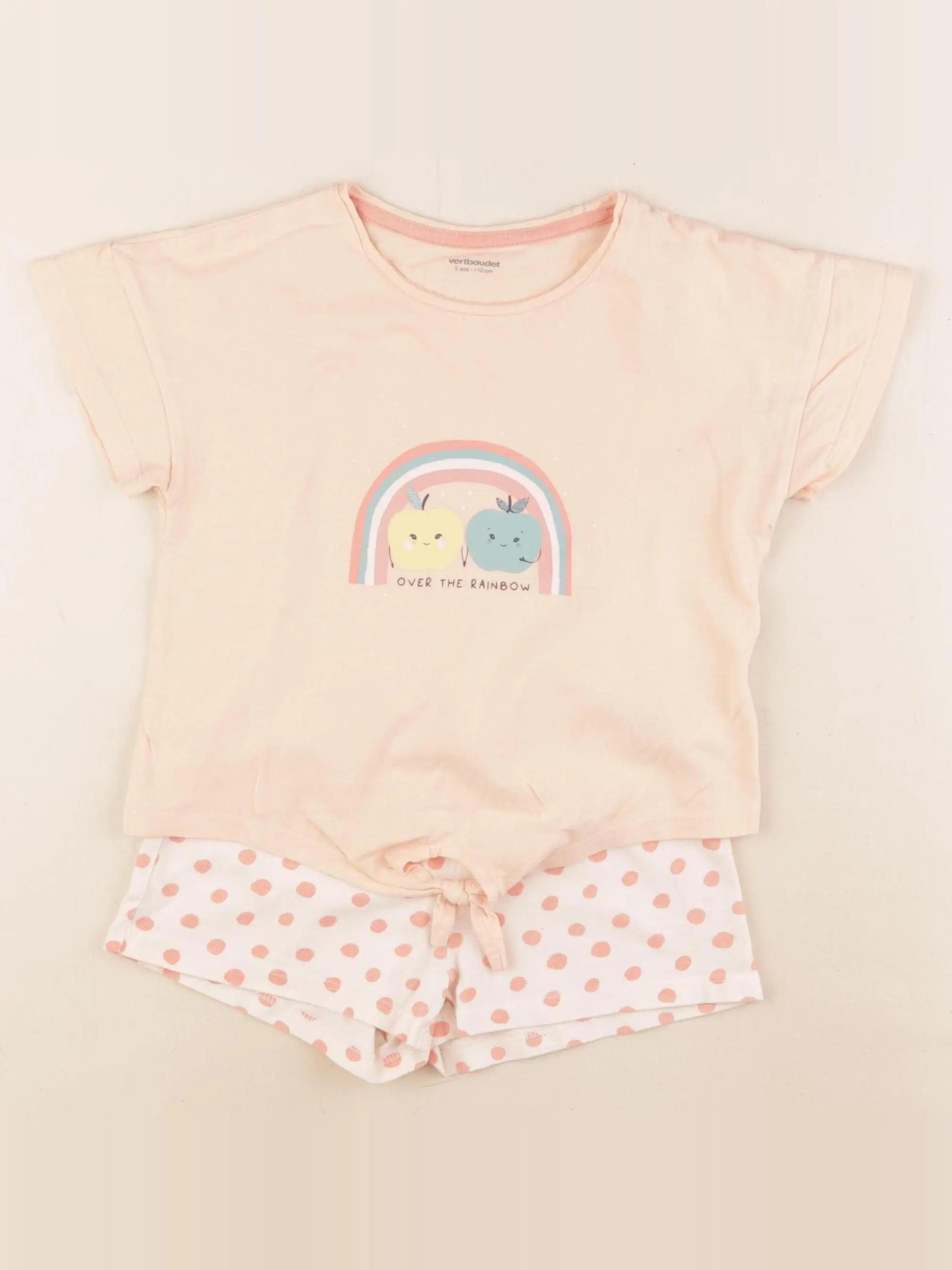 Vertbaudet - pyjama coton orange - 5 ans