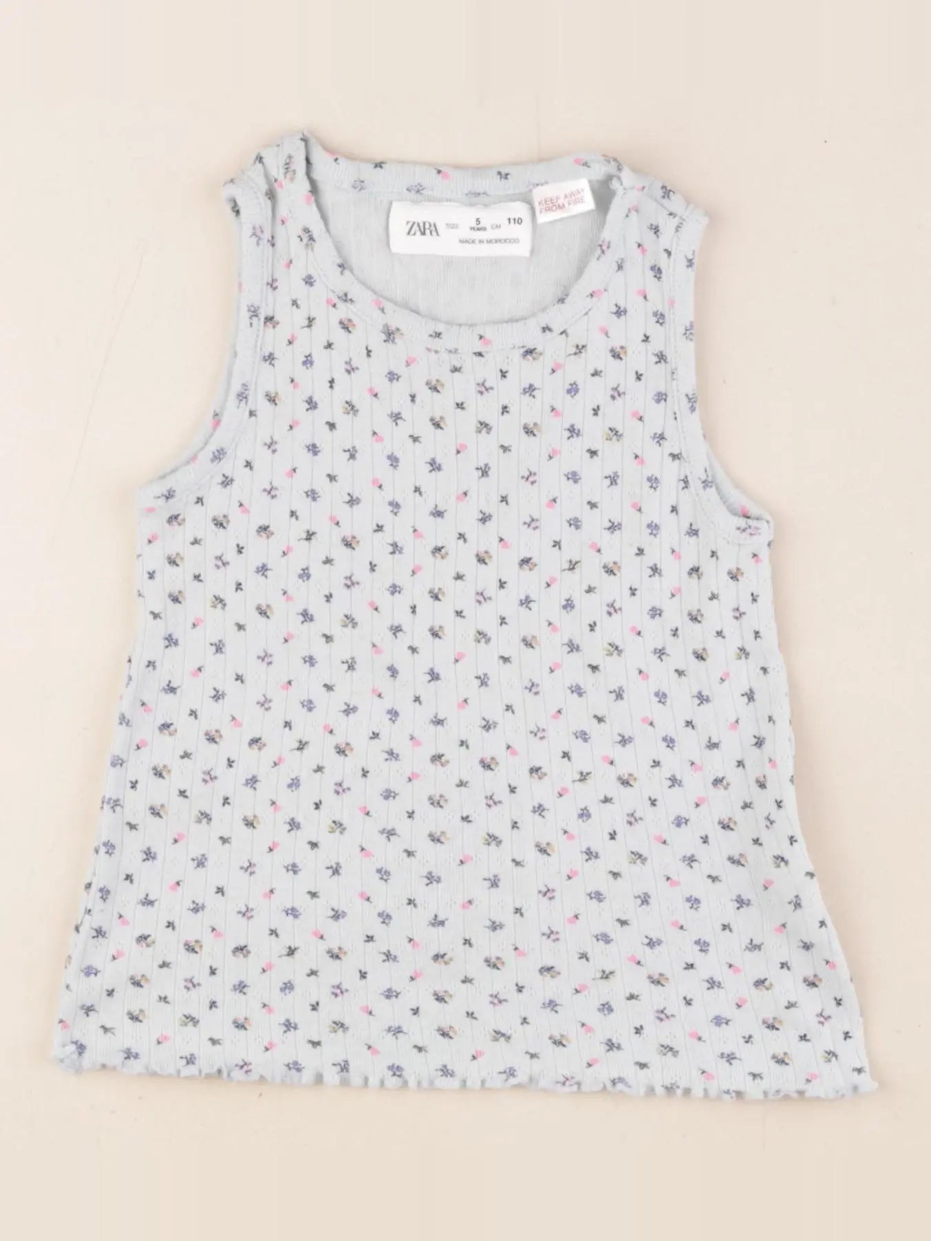 Zara - débardeur bleu - 5 ans