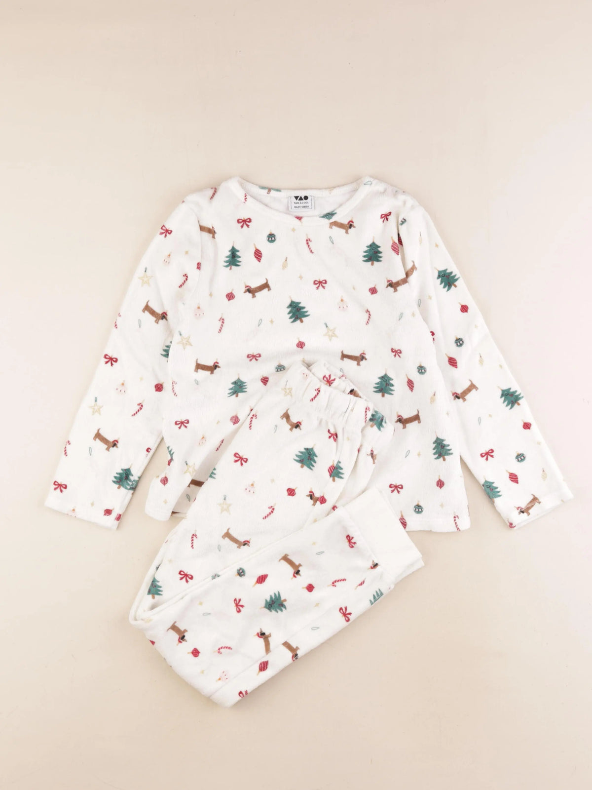Tape à l'oeil - pyjama velours beige - 8 ans