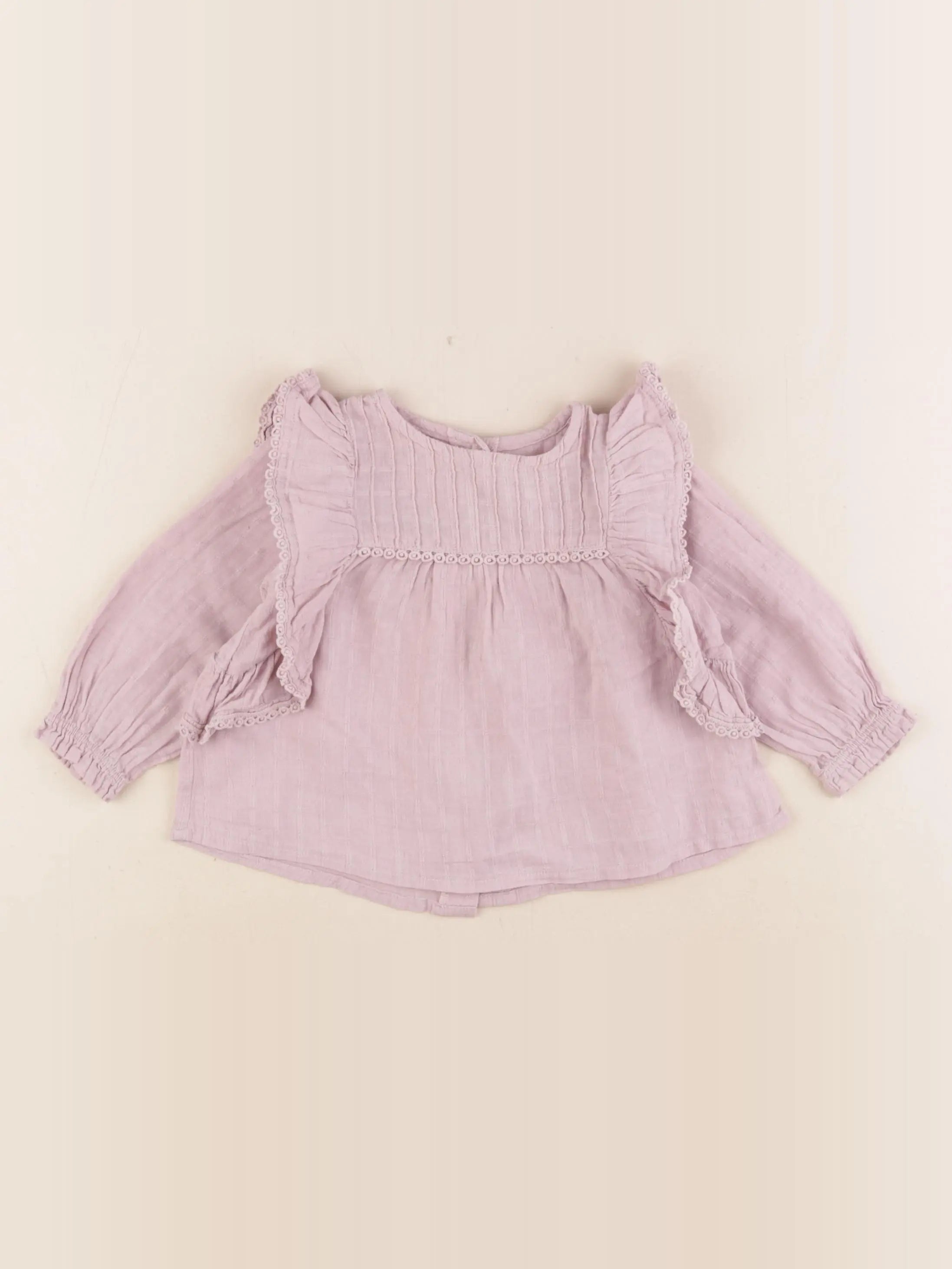 Vertbaudet - blouse violet - 9 mois
