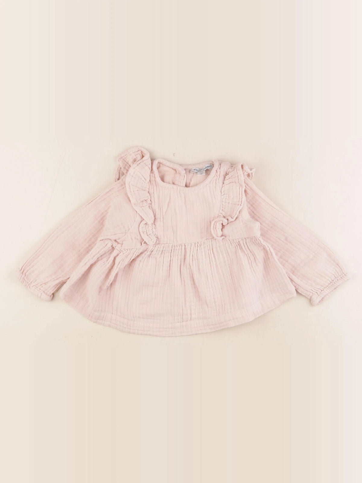 Vertbaudet - blouse rose - 9 mois