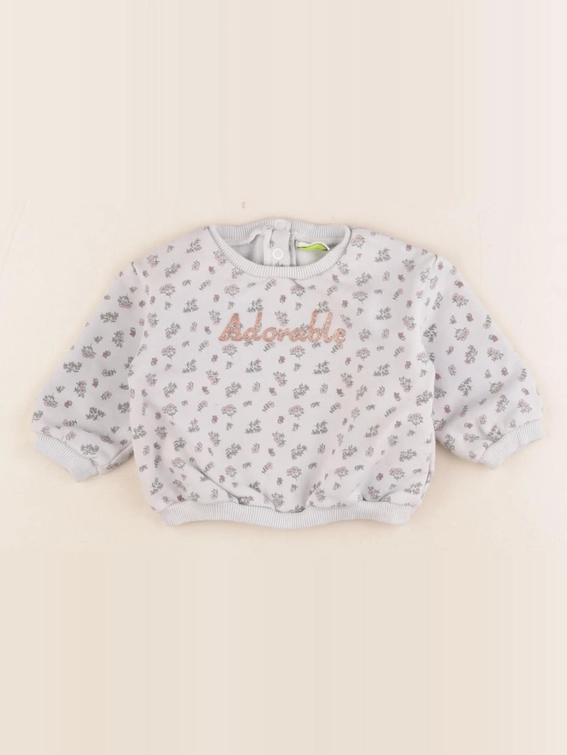 Tape à l'oeil - sweat gris - 9 mois