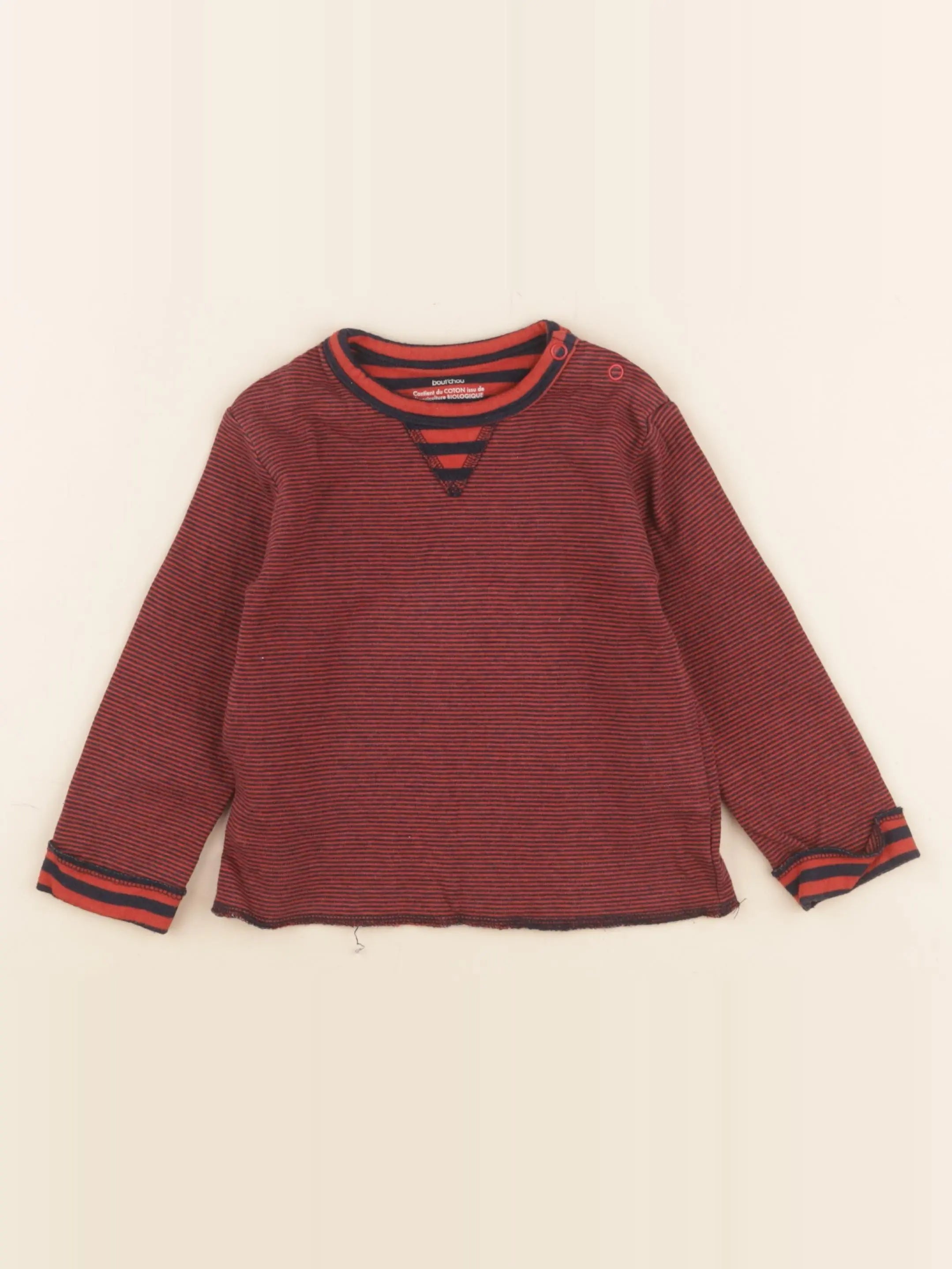 Boutchou - tee-shirt marron, bleu - 24 mois