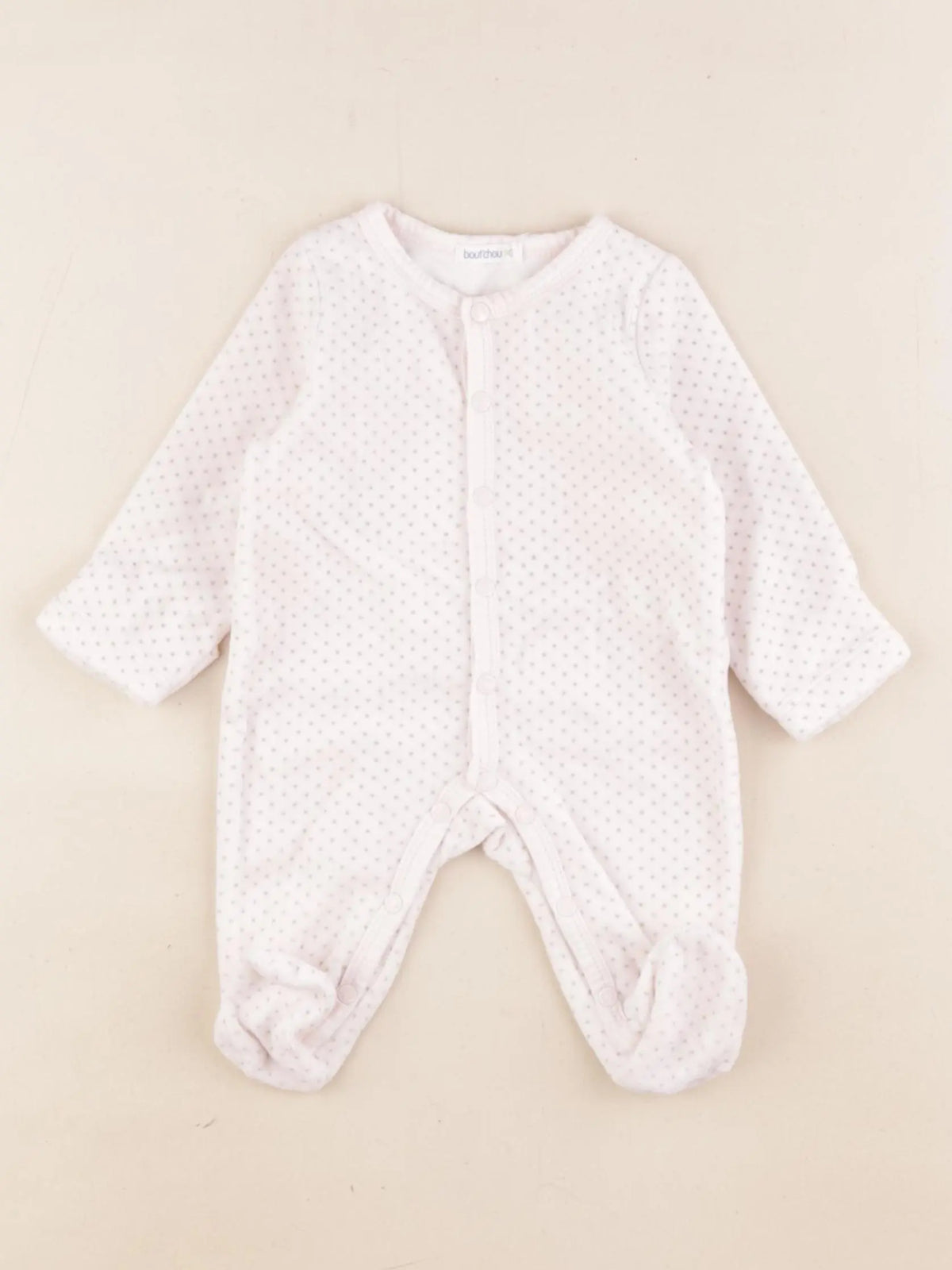 Boutchou - pyjama velours rose - 1 mois