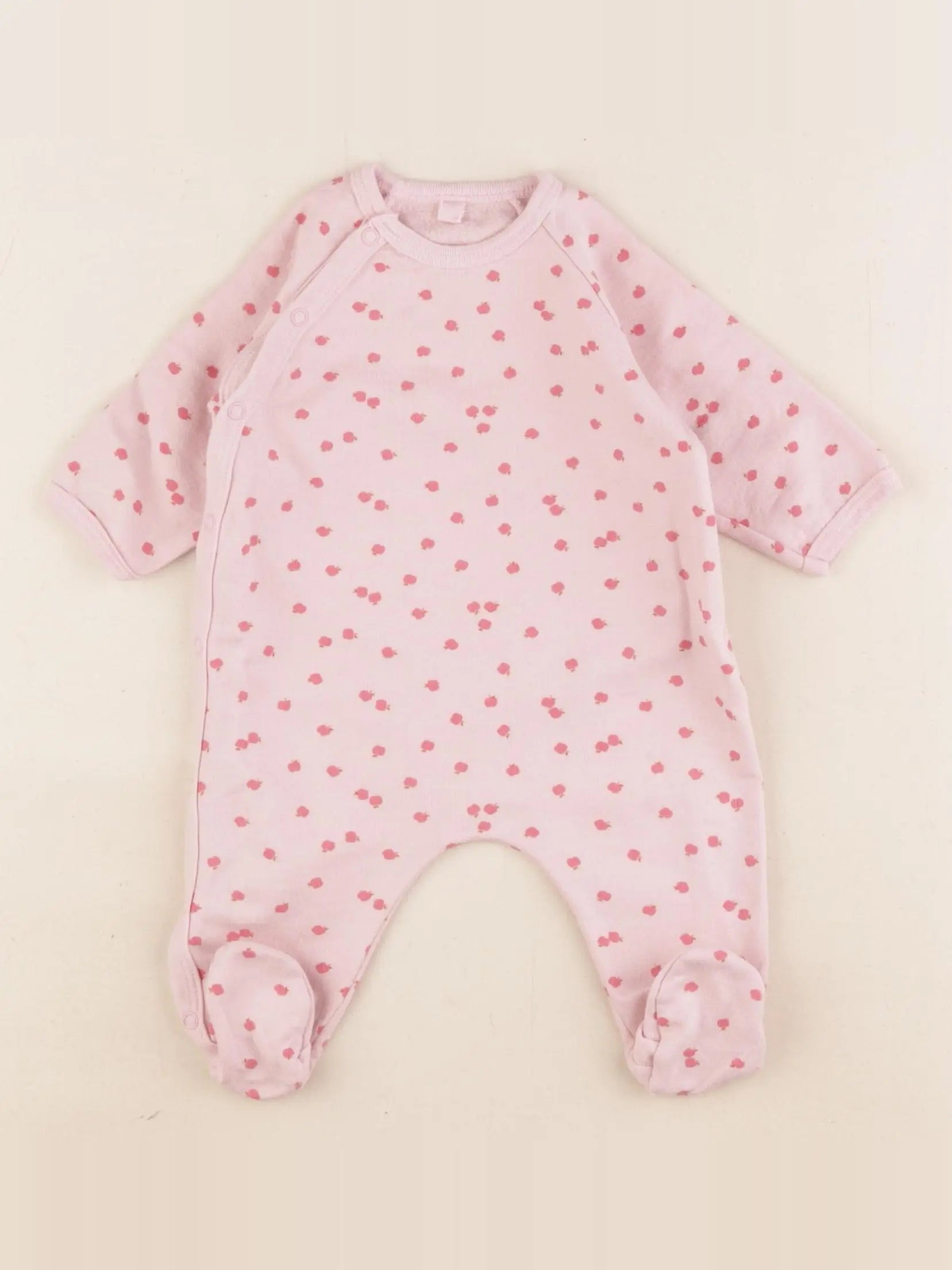 Petit Bateau - pyjama coton rose - 1 mois
