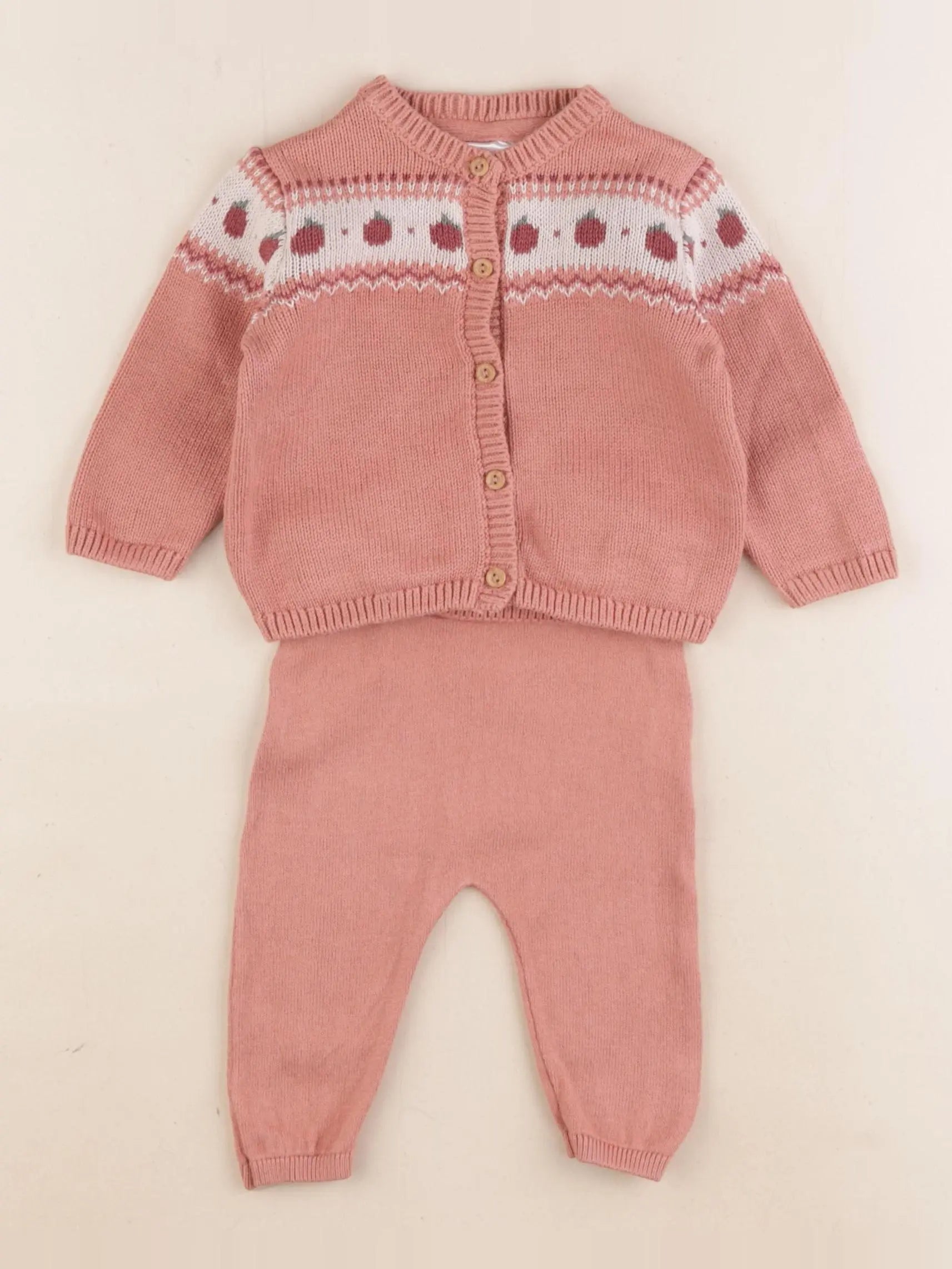 H&M - ensemble rose - 1/2 mois