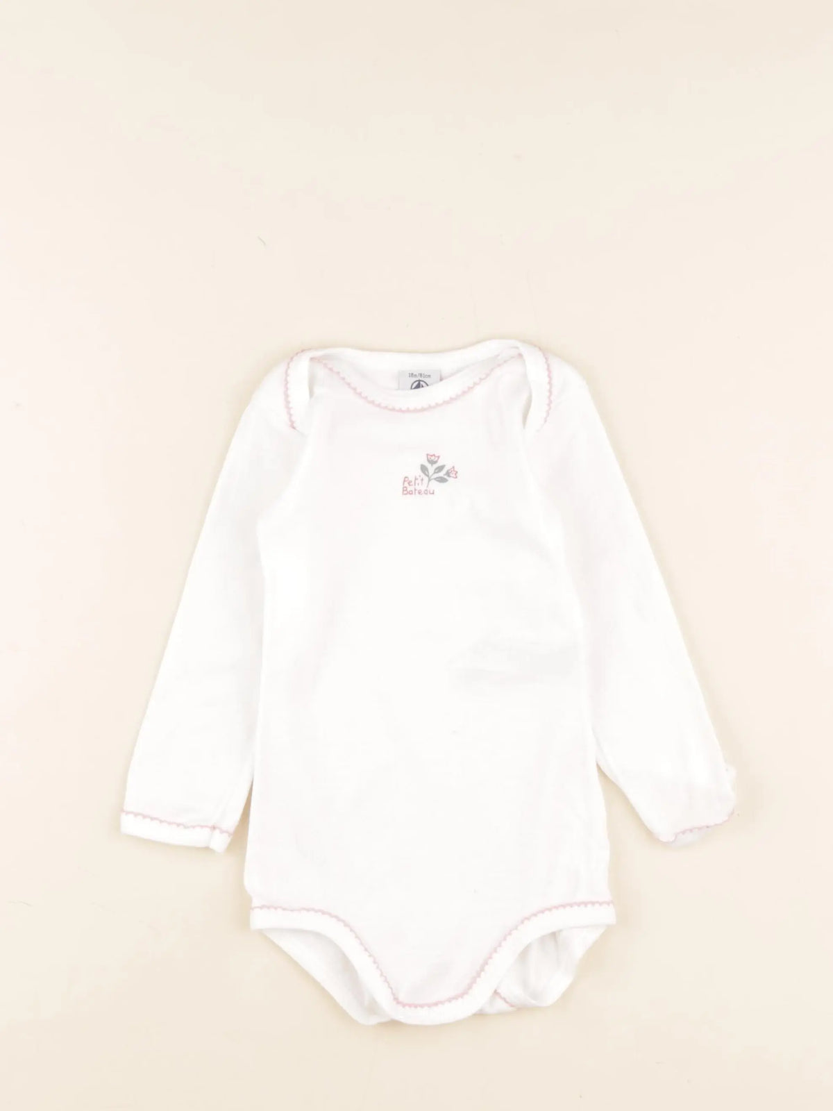 Petit Bateau - body blanc - 18 mois