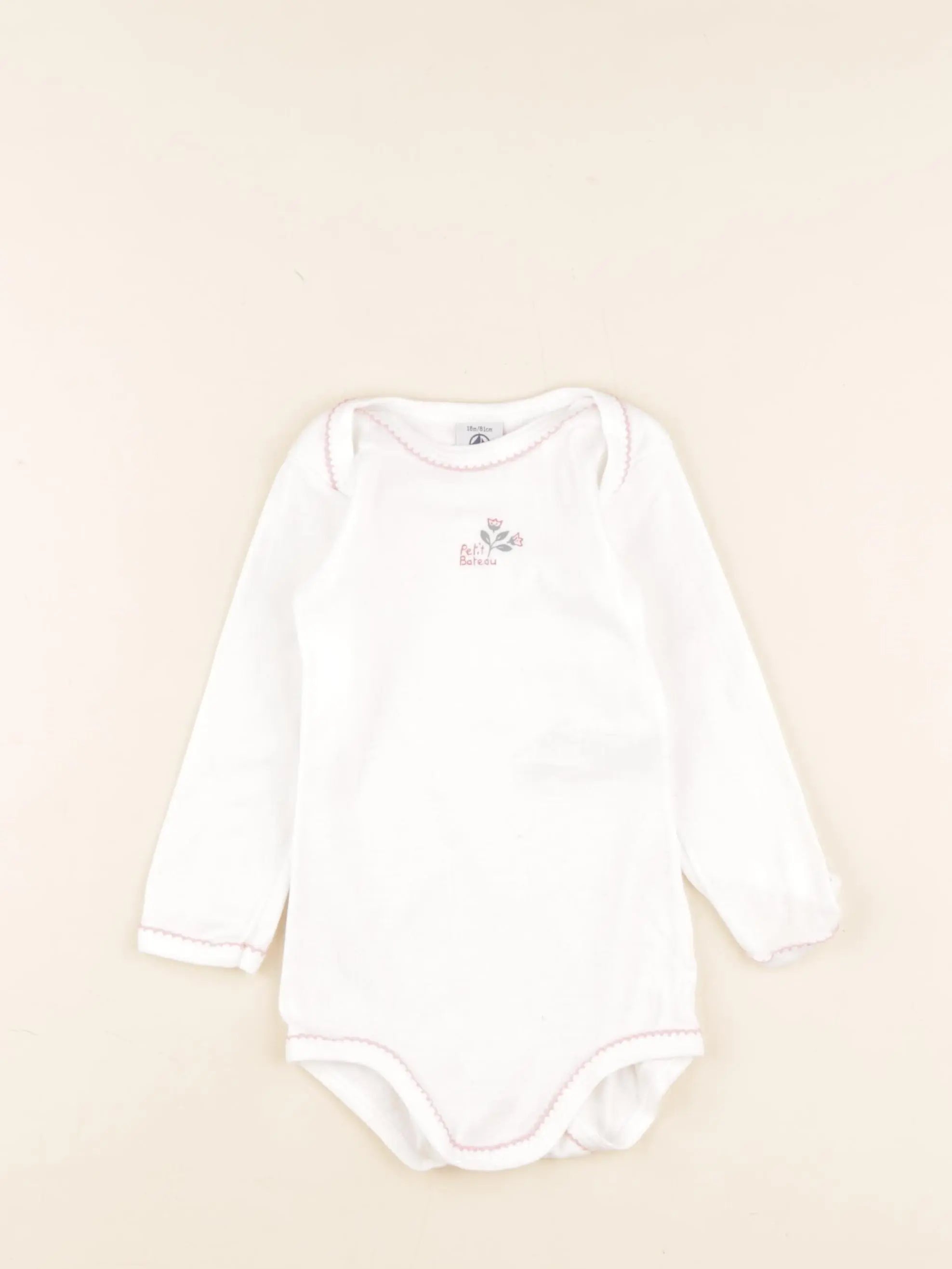 Petit Bateau - body blanc - 18 mois
